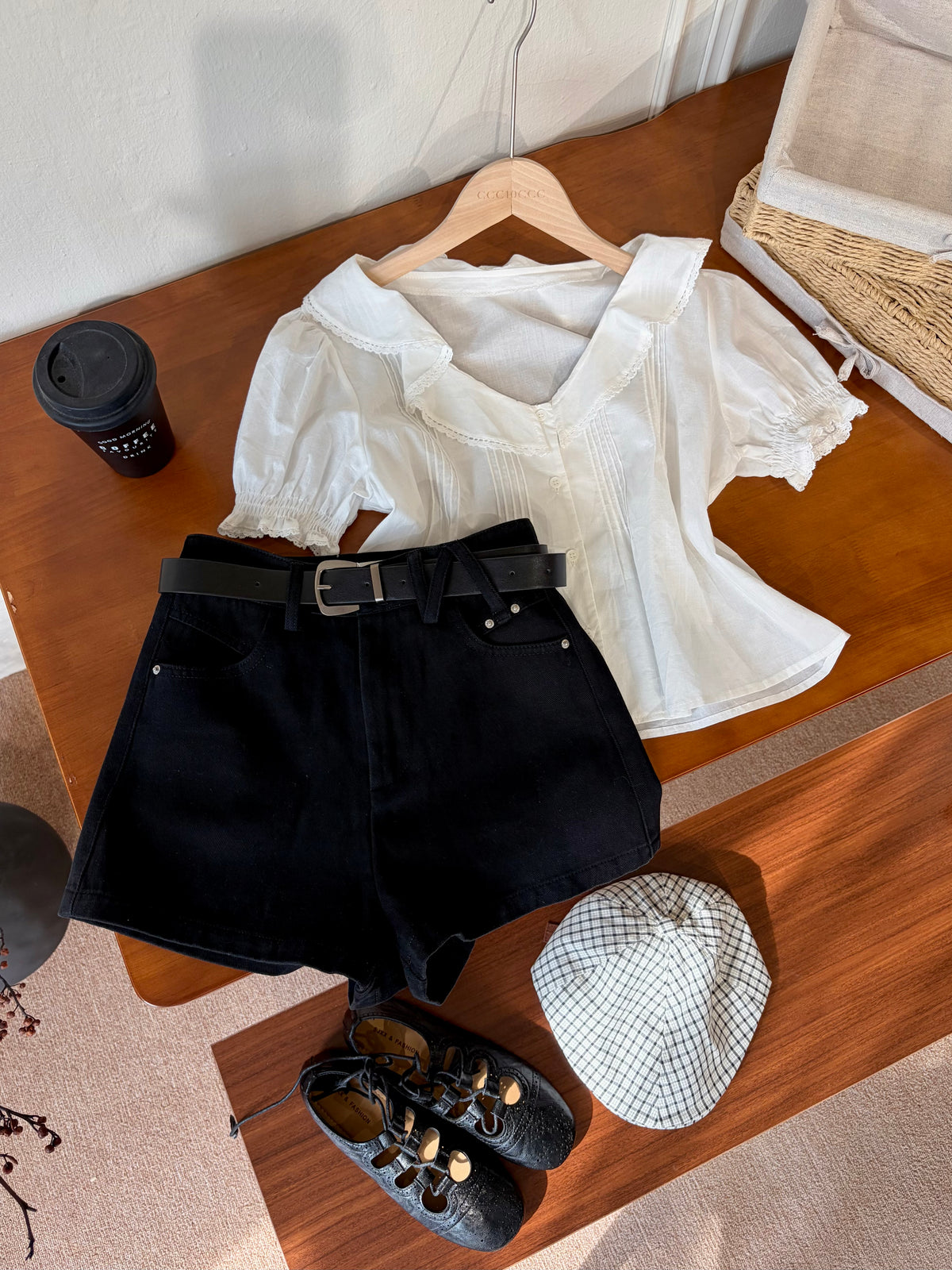 Elise Ruffle Collar Blouse