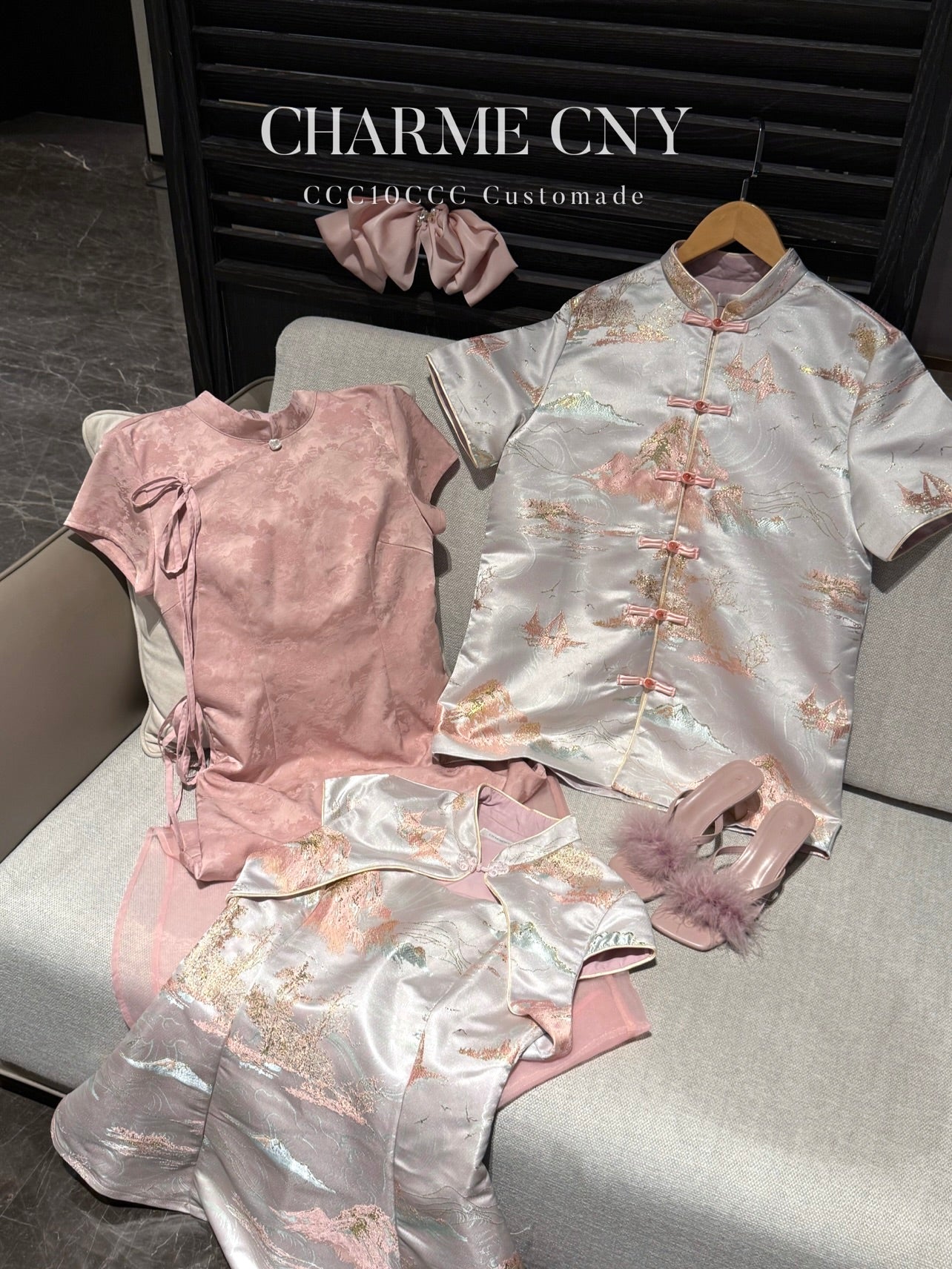 Moon Cheongsam 月🌙 (Blush Pink)