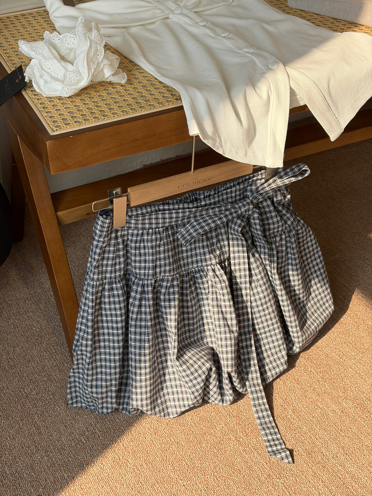 Clara Gingham Skort