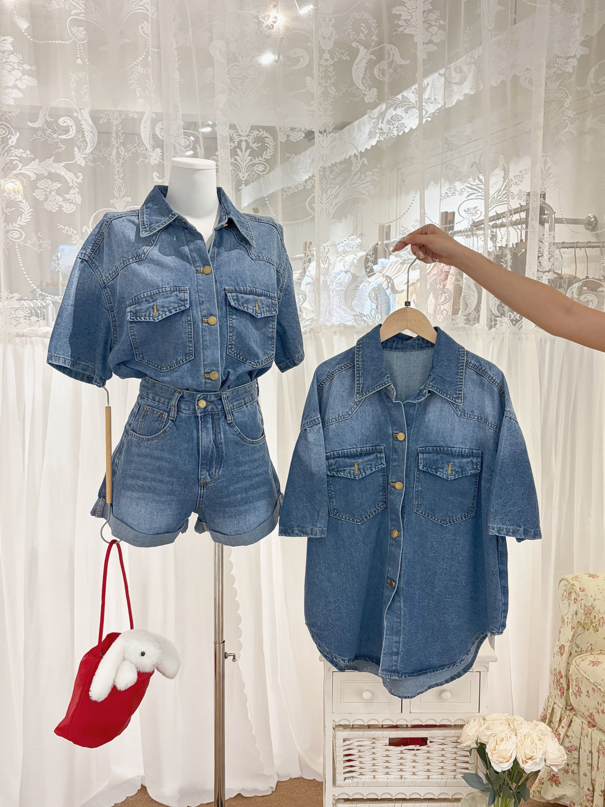 Avry Denim Shirt / Shorts