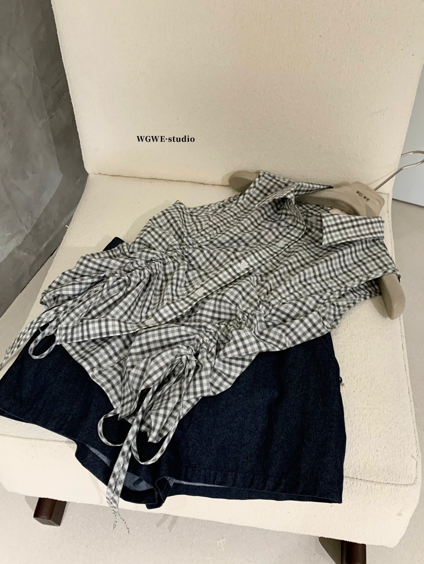 W8856 学院风翻领上衣