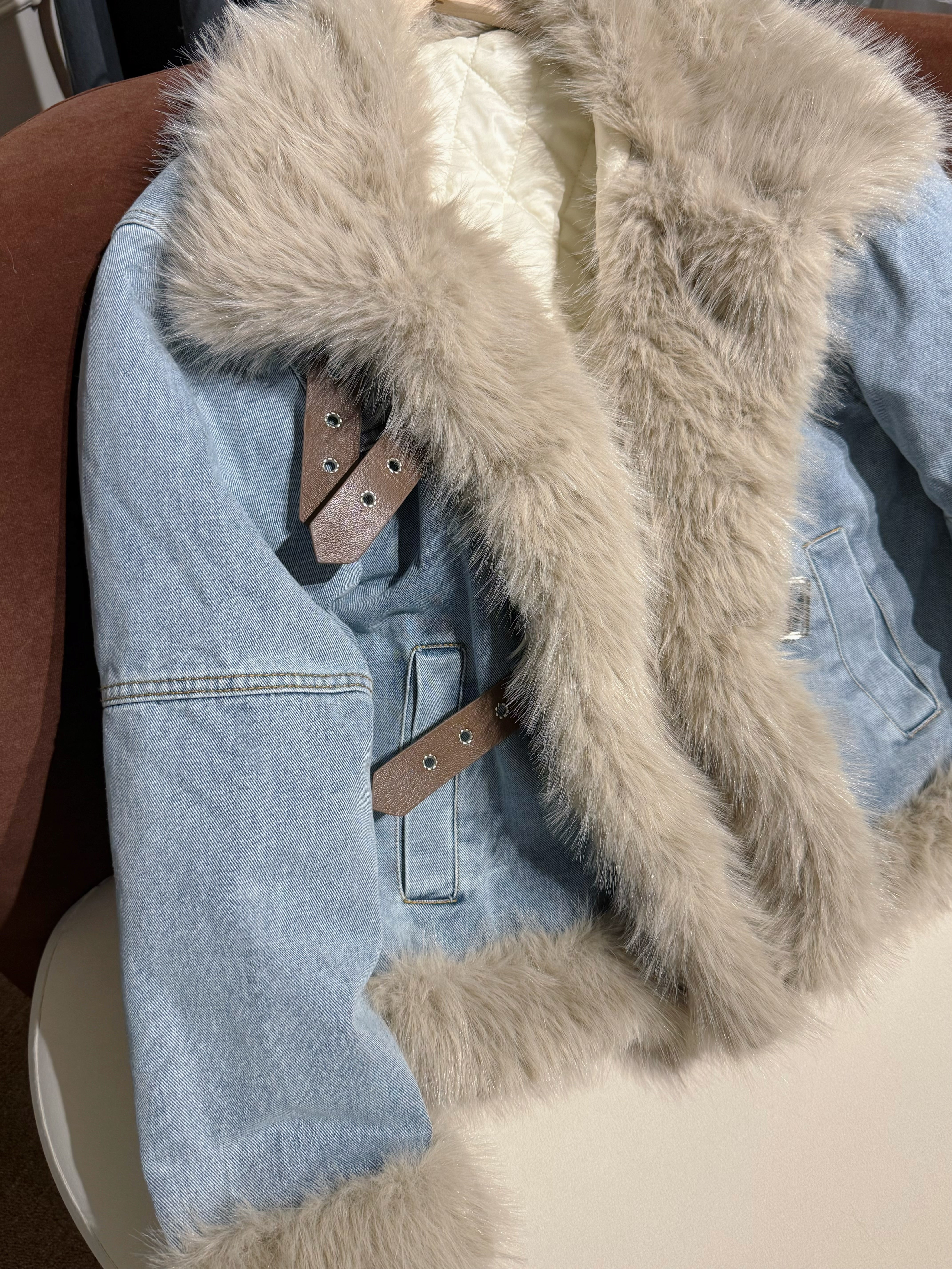 Marshmallow Denim Coat