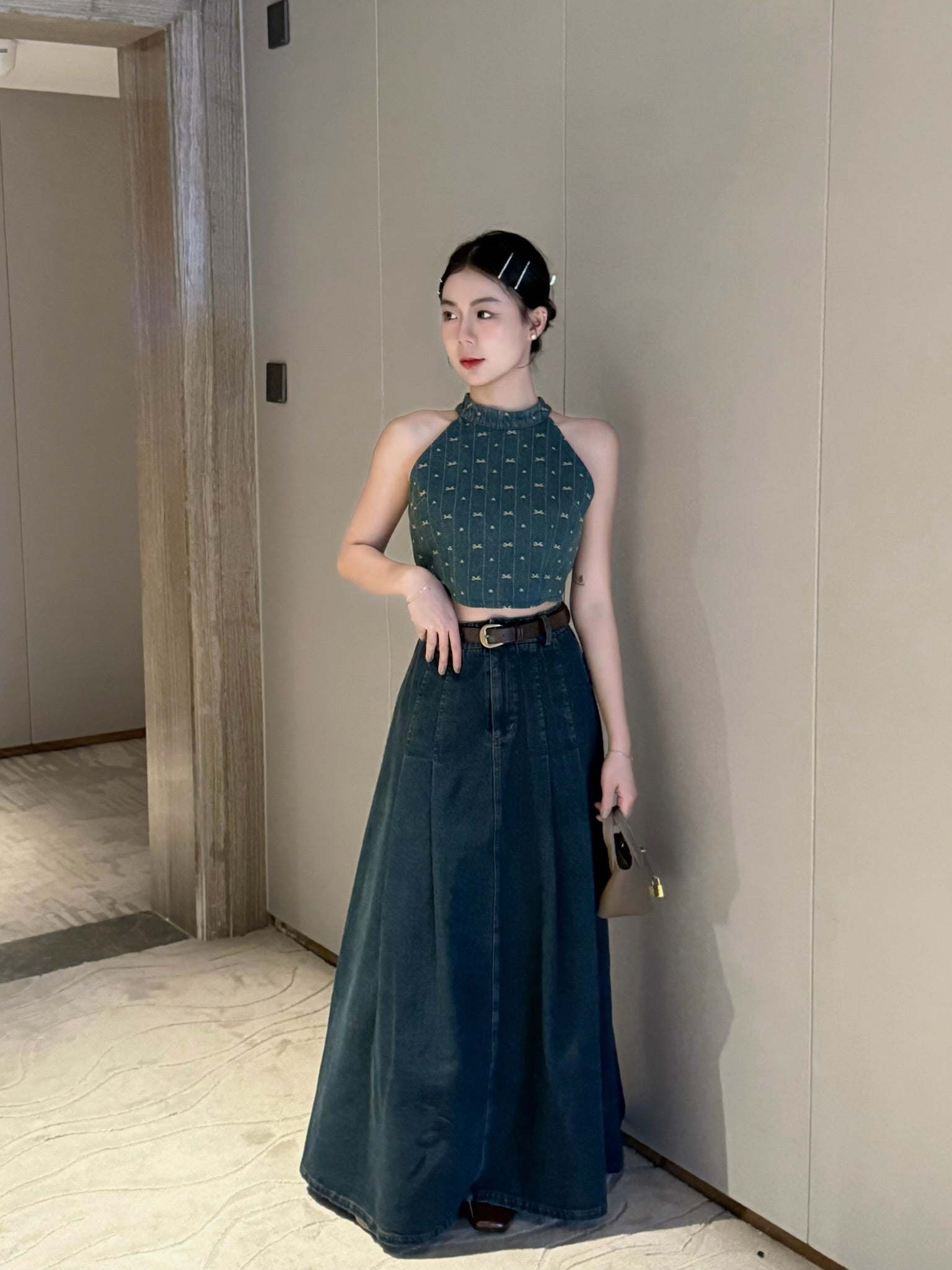 Jem Denim Skirt (LIGHTBLUE)