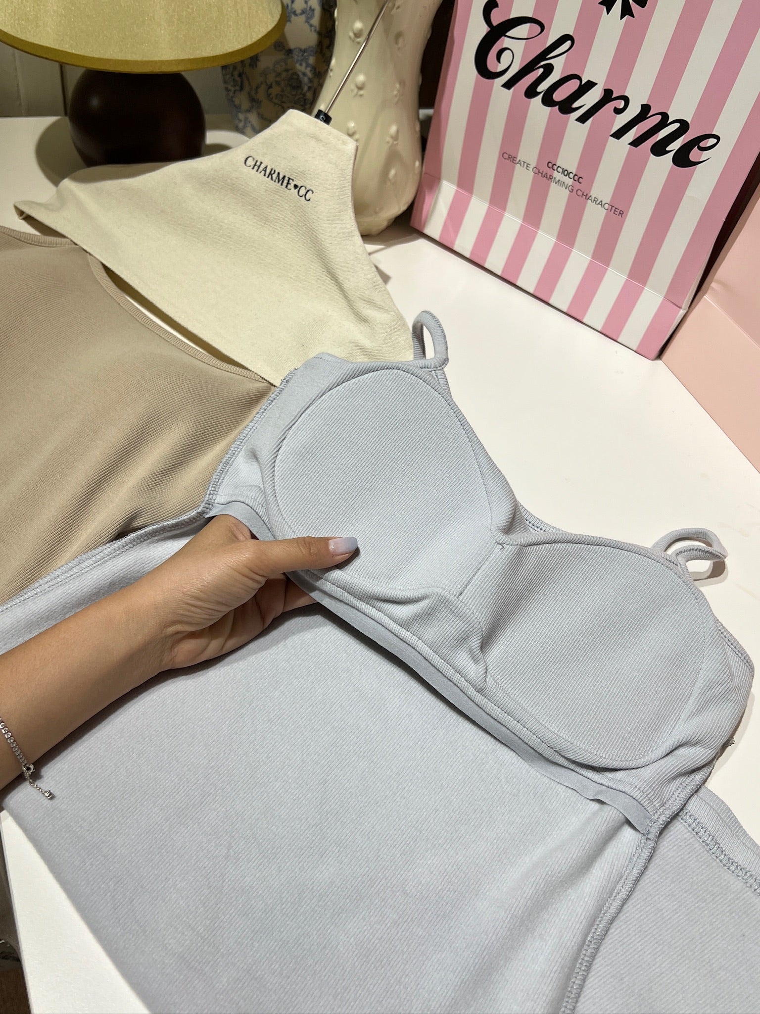 𝘾𝙃𝘼𝙍𝙈𝙀 Sabrina Dress(Khaki)