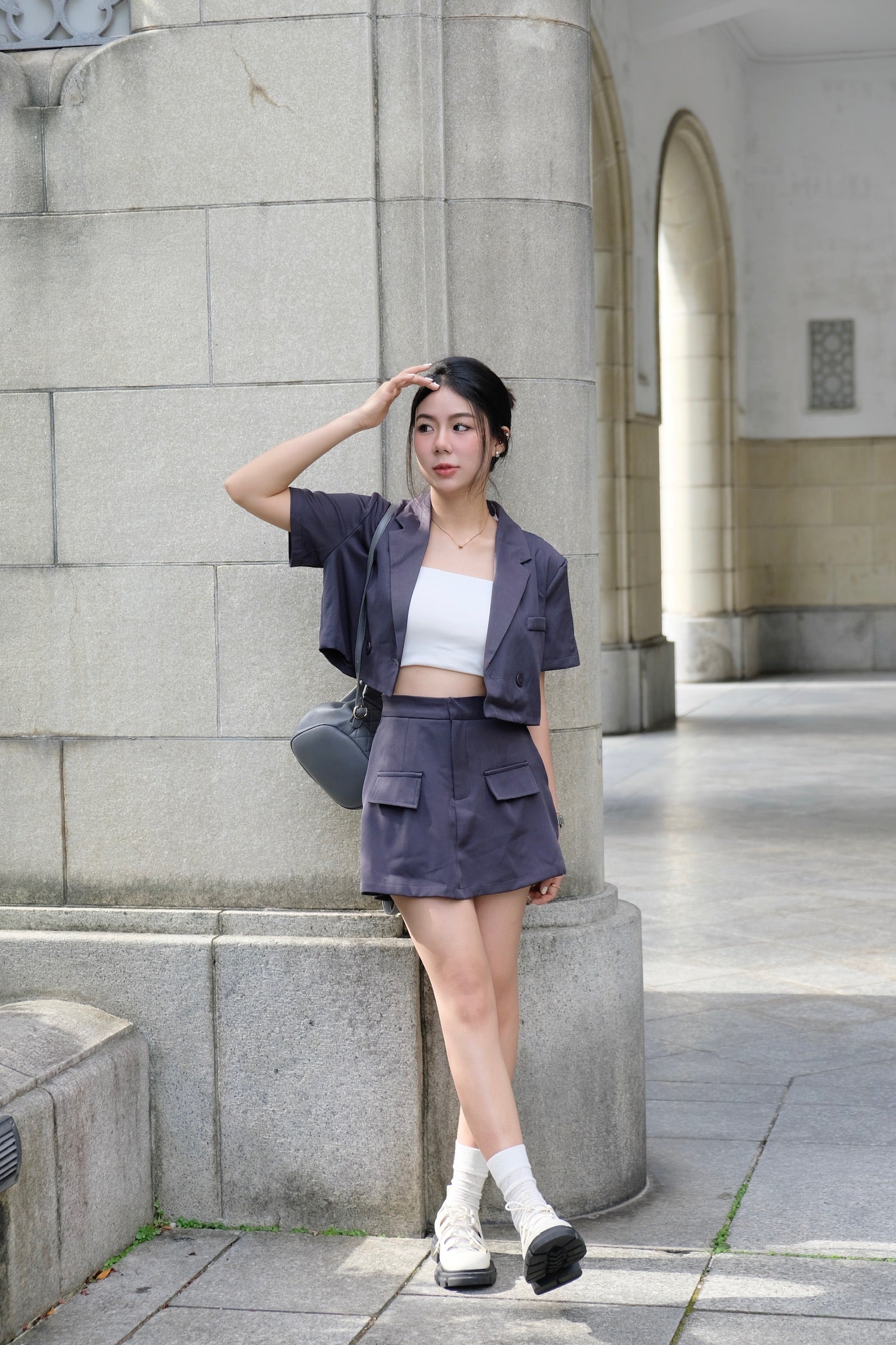 ๐พ๐๐ผ๐๐๐ Sydney Top / Skort๏ผGrey๏ผ