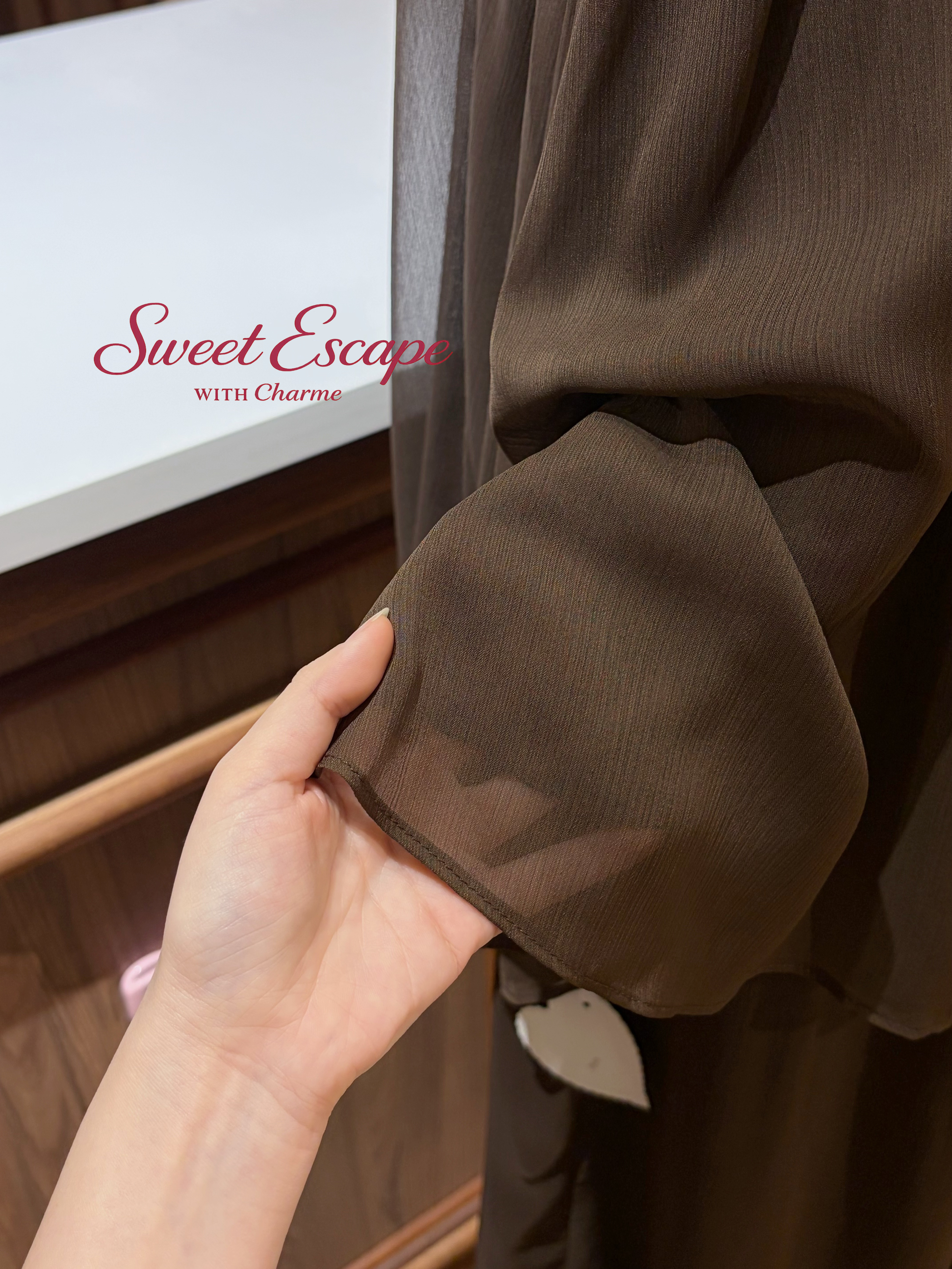 Selene Chiffon Set (Coffee)