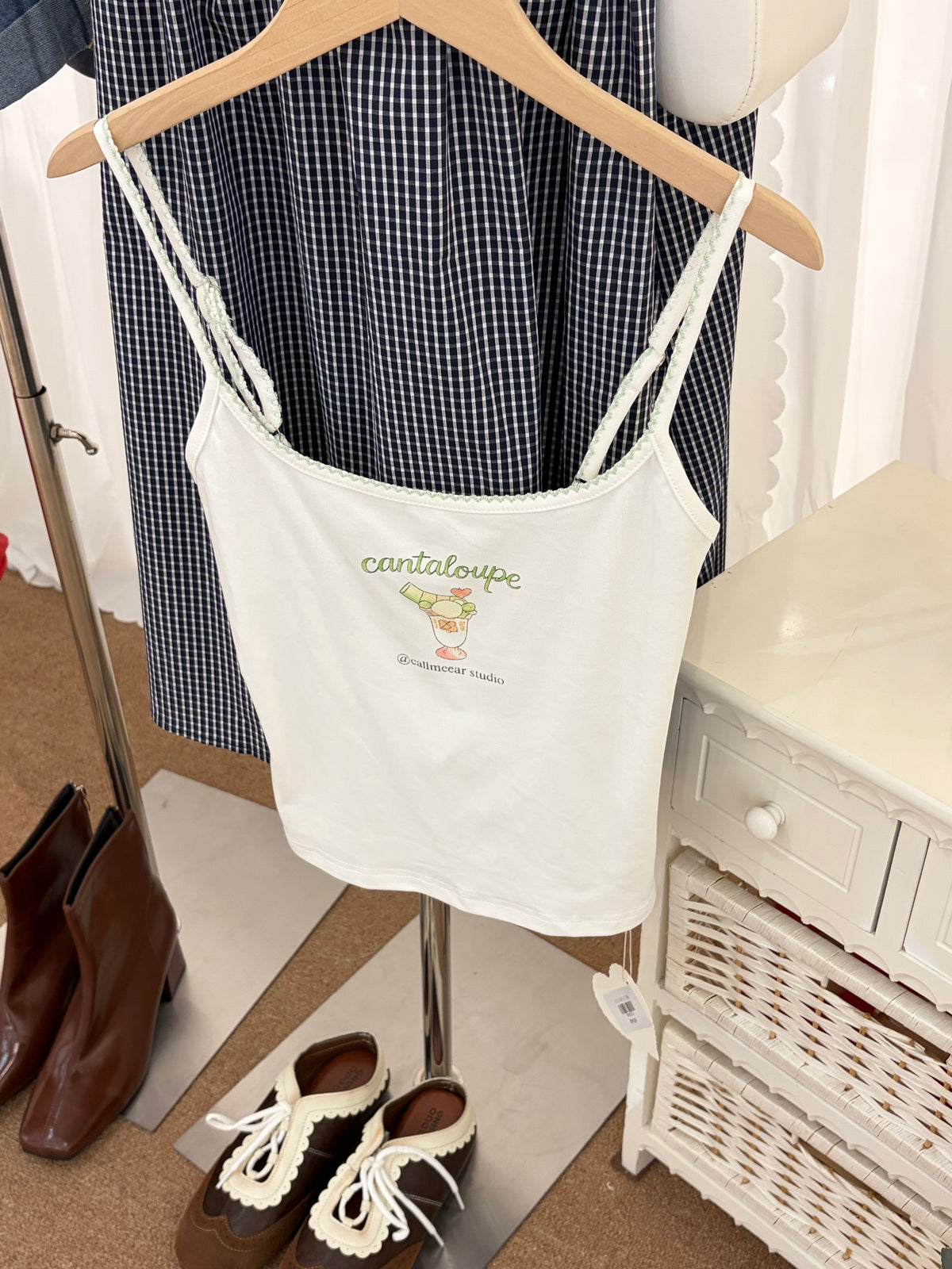 Callie Fruit Embroidery Cami Top