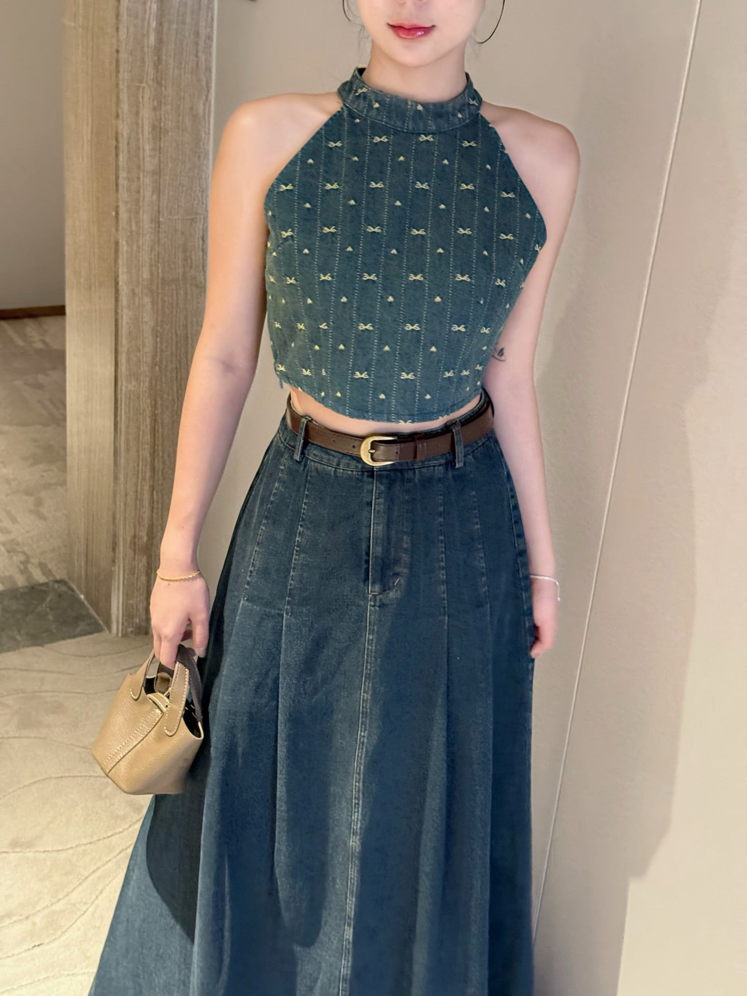 Jem Denim Skirt (LIGHTBLUE)