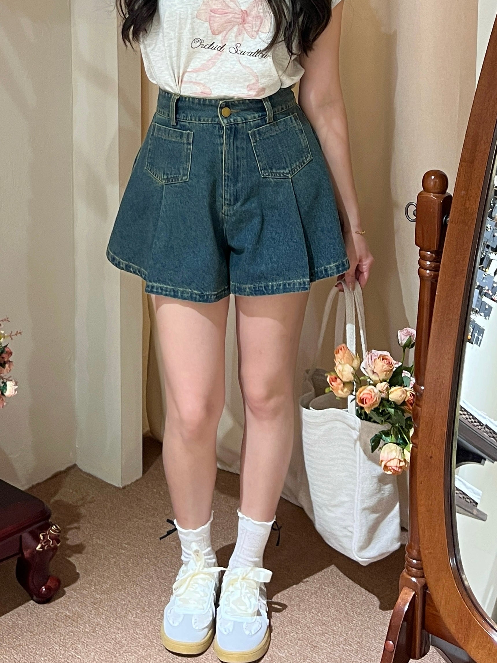 𝘾𝙃𝘼𝙍𝙈𝙀 Scarlet Skort(Blue)
