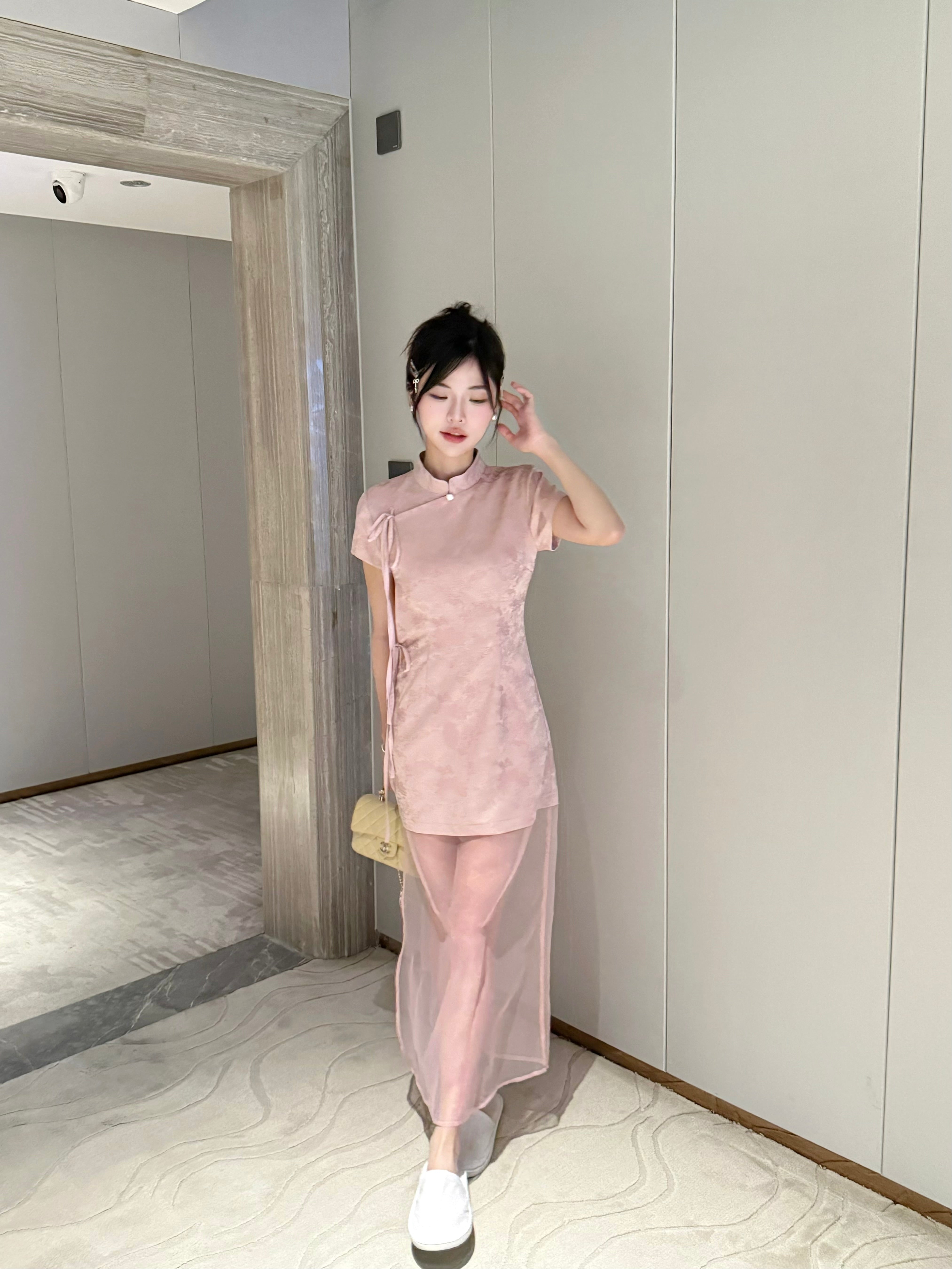 Moon Cheongsam 月🌙 (Blush Pink)