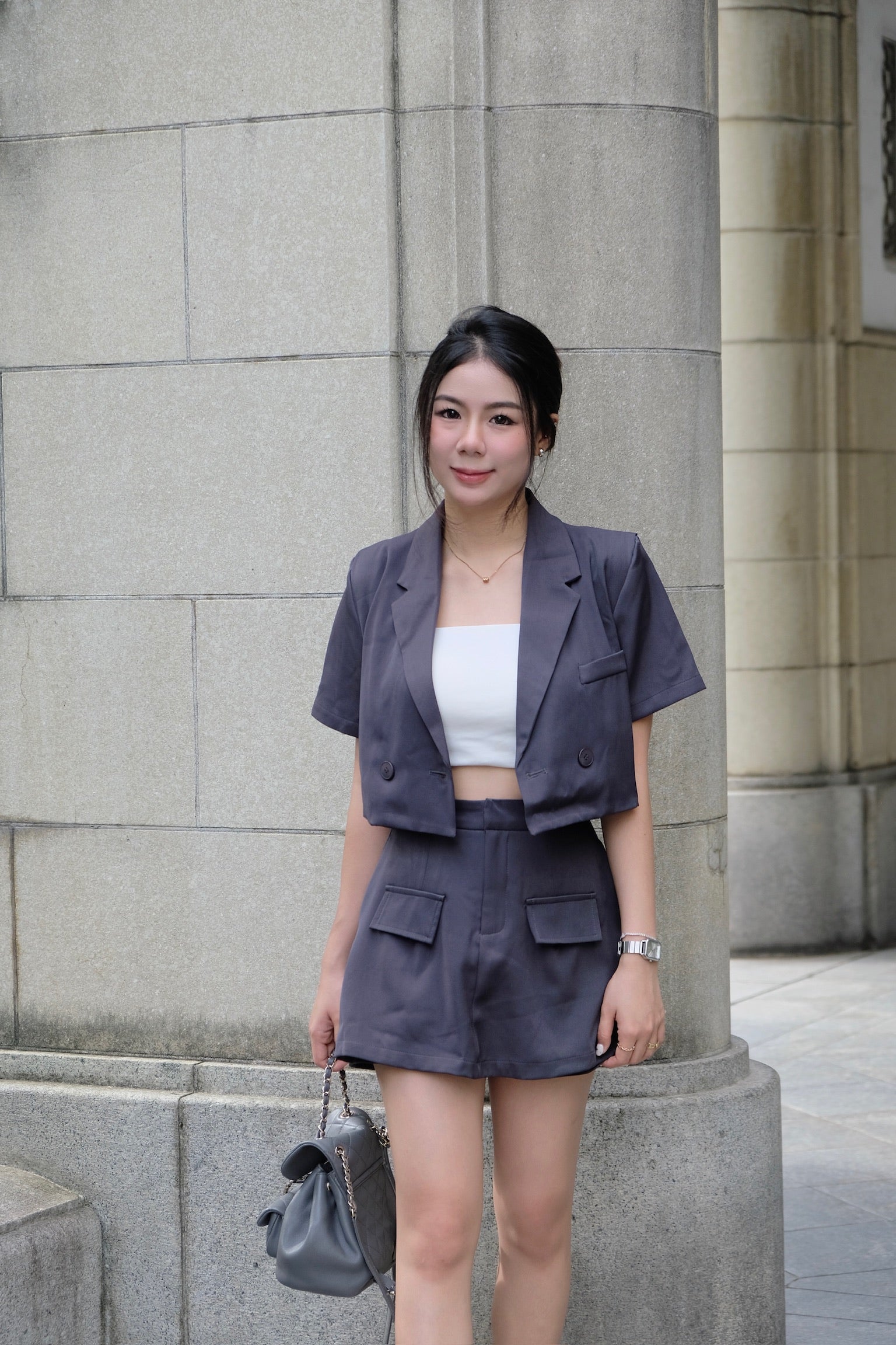 ๐พ๐๐ผ๐๐๐ Sydney Top / Skort๏ผGrey๏ผ