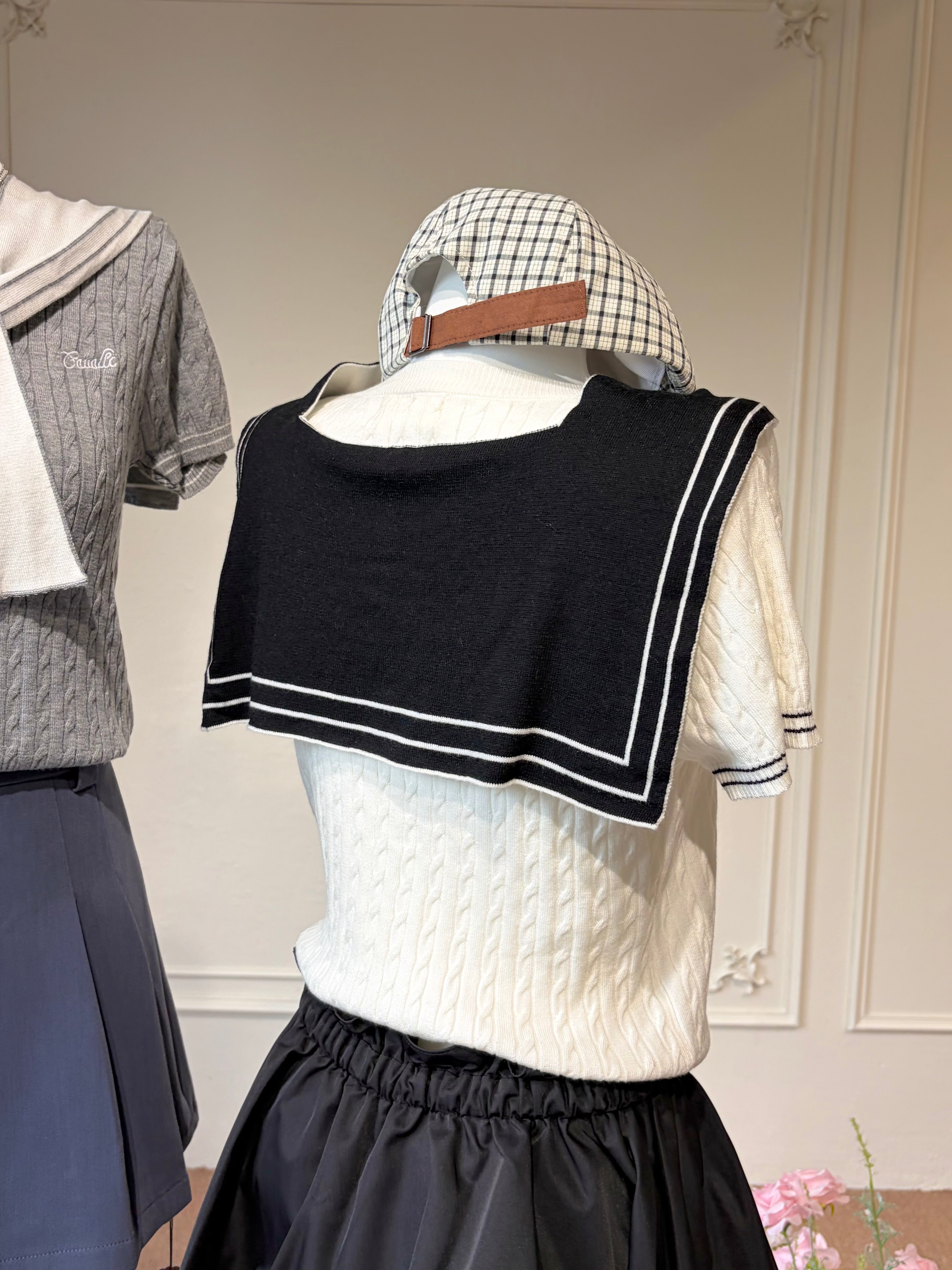 SAILOR SCARF KNIT TOP