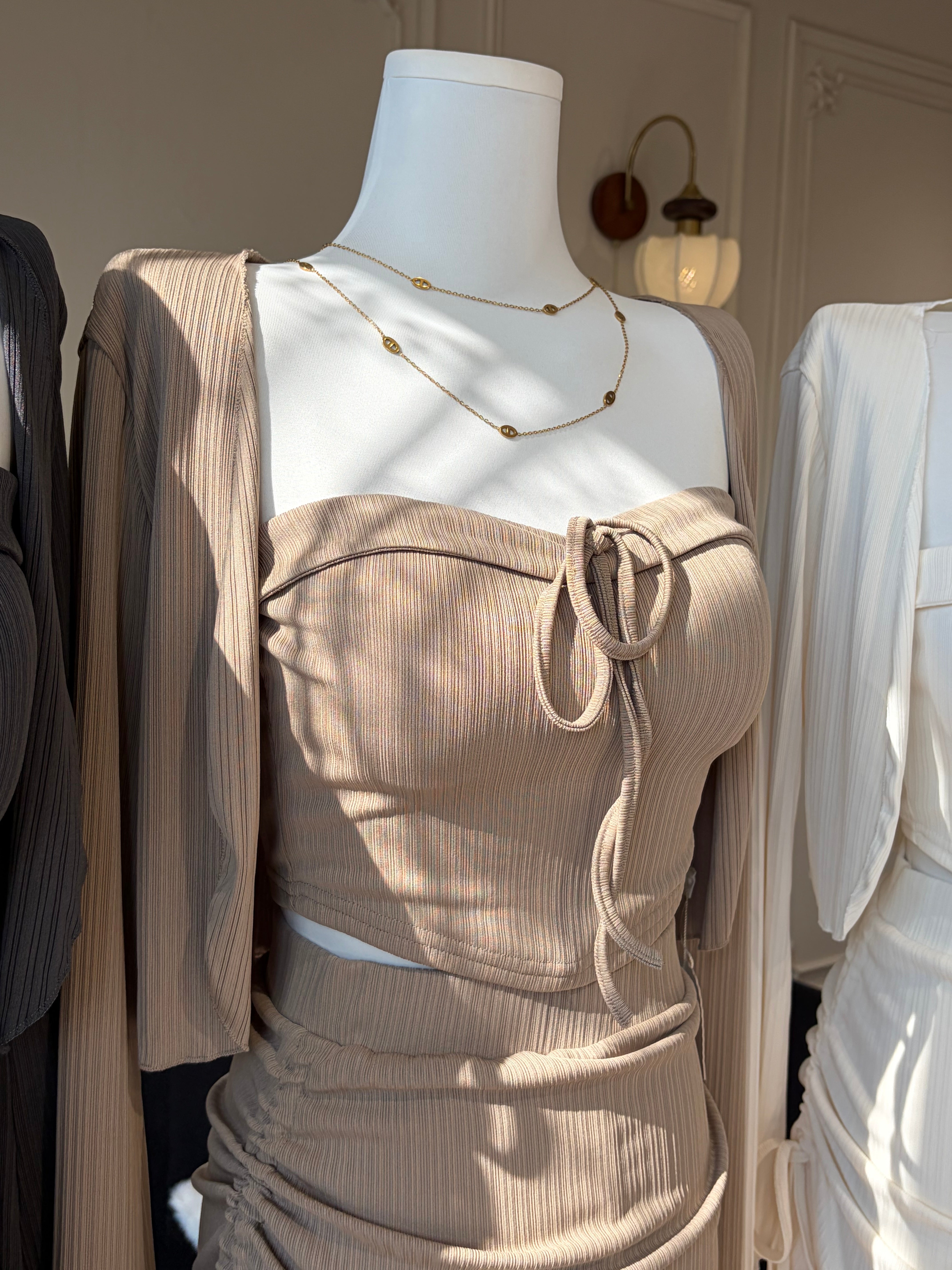 Riri Ribbed Tie Set (Padded)