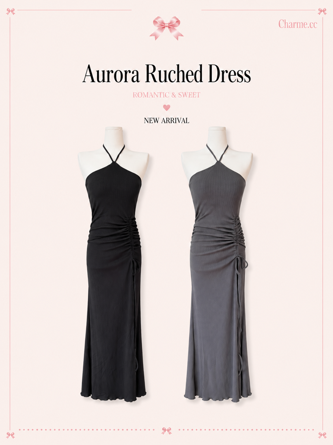 Aurora Ruched Dress (Padded)