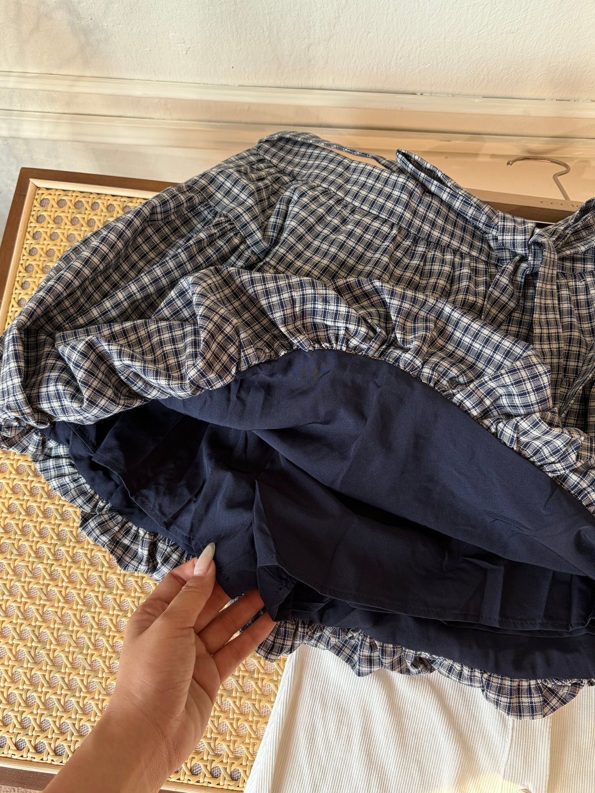 Clara Gingham Skort