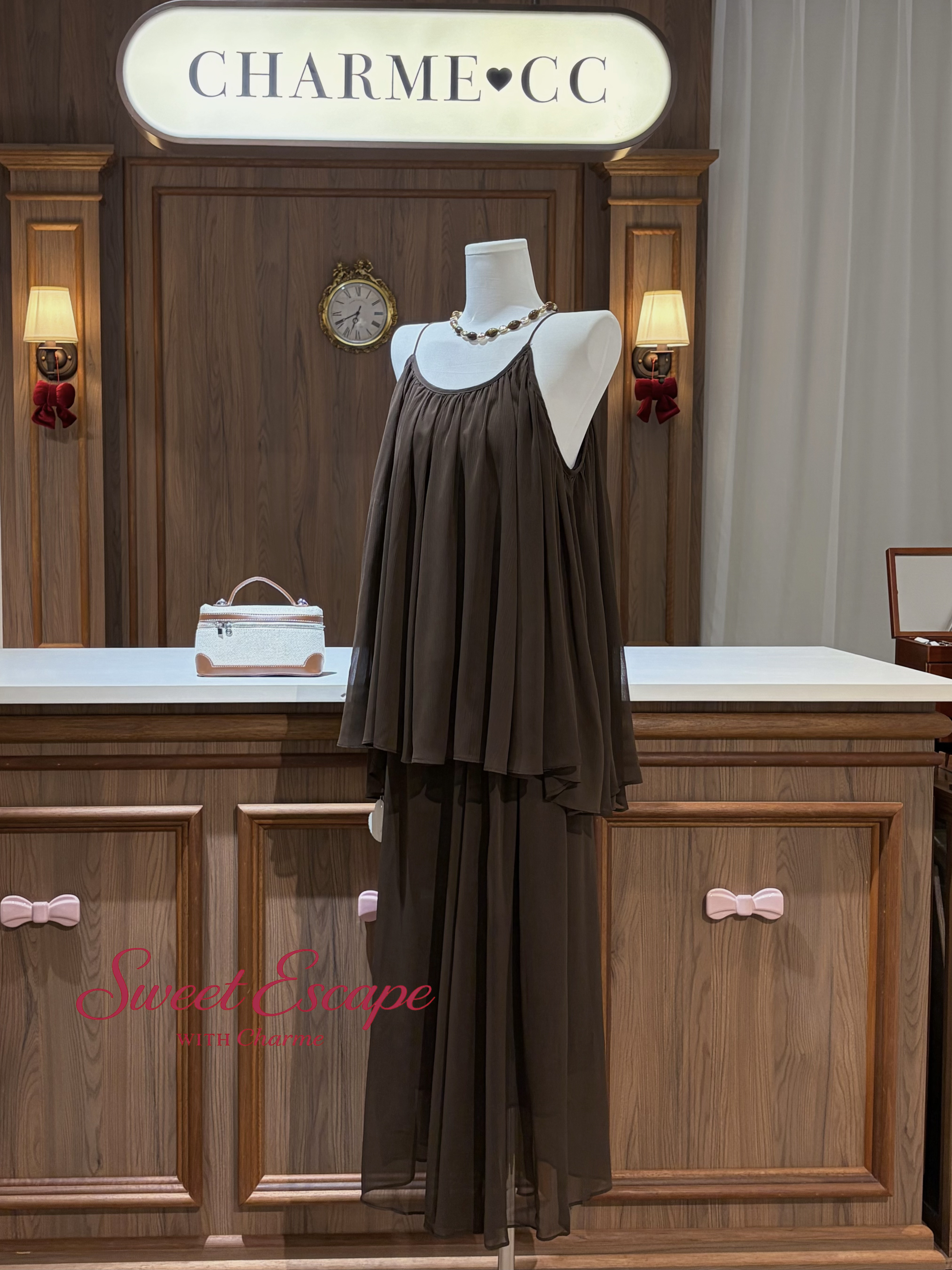 Selene Chiffon Set (Coffee)