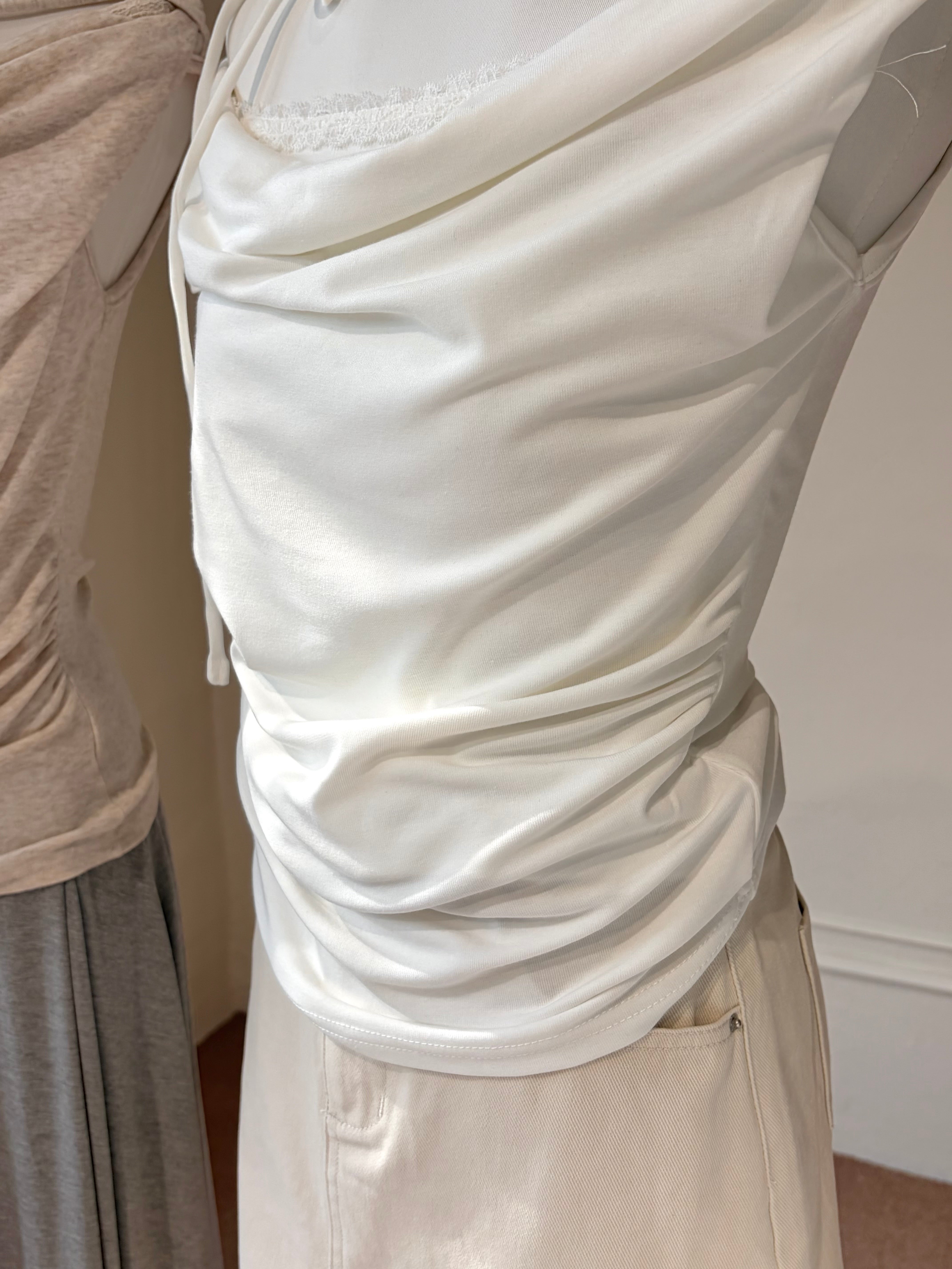 Draped Off-shoulder Top