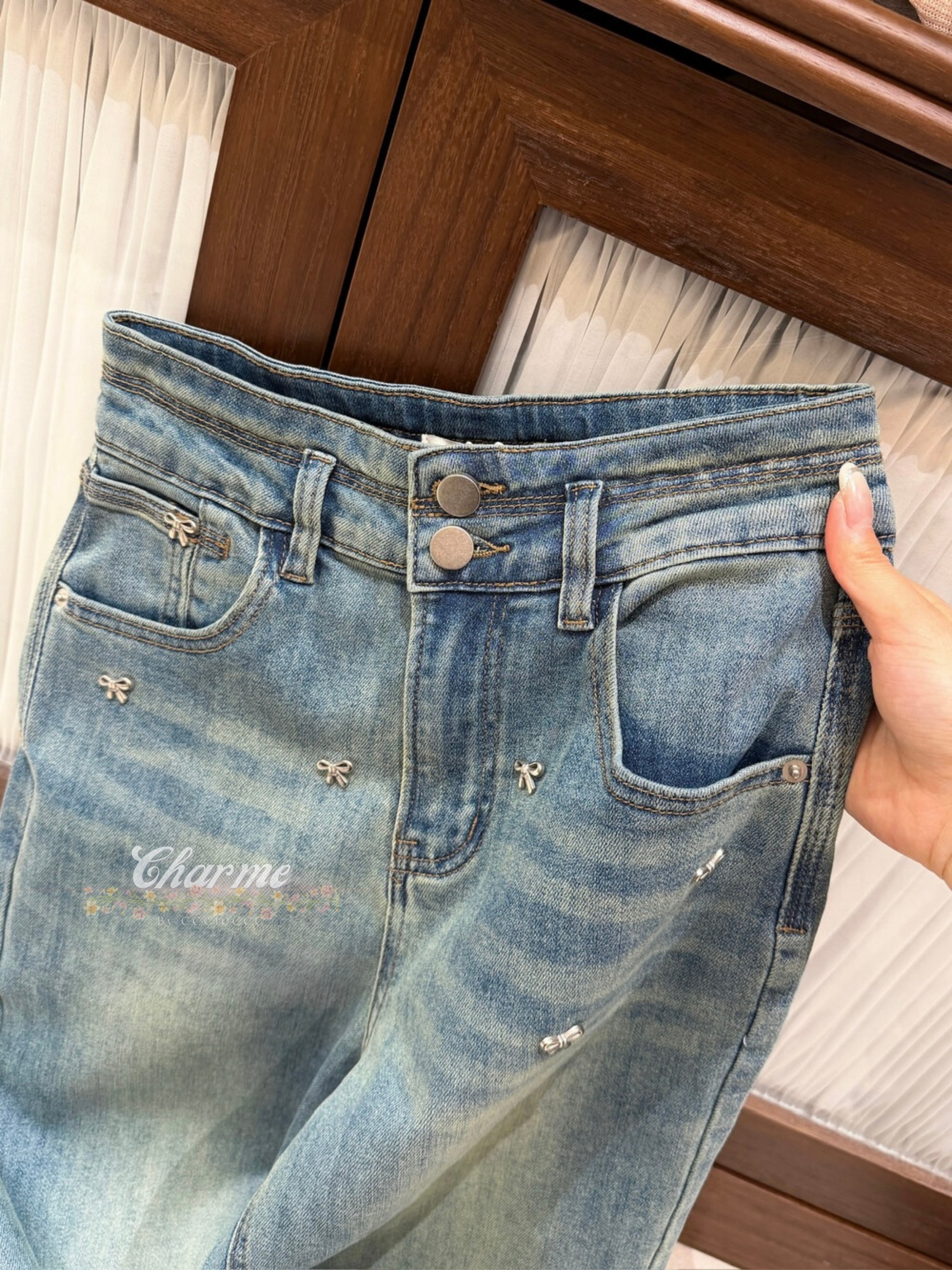 Pitty Bow Jeans Long Pants