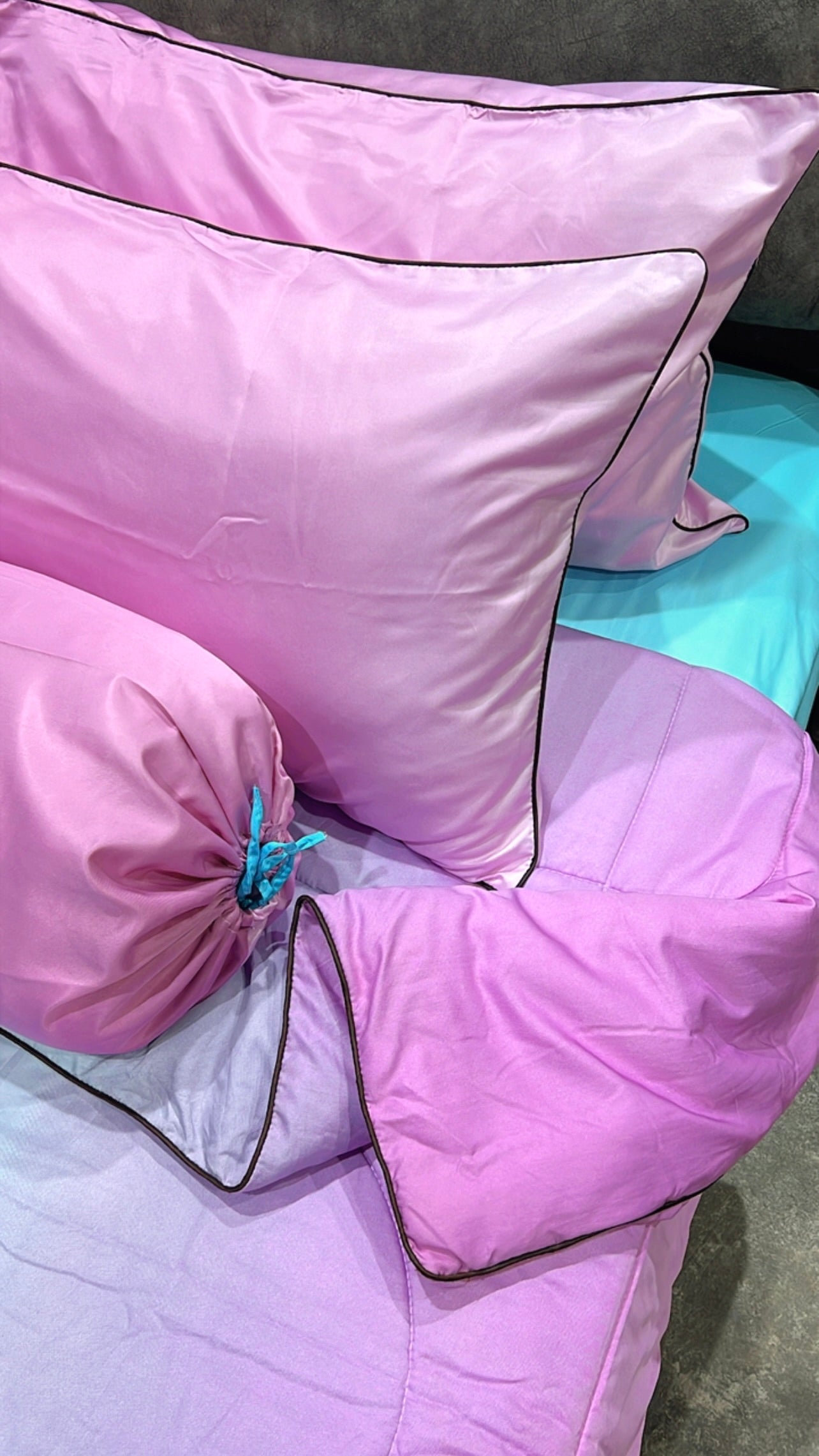 冰丝棉床单 D79渐变蓝