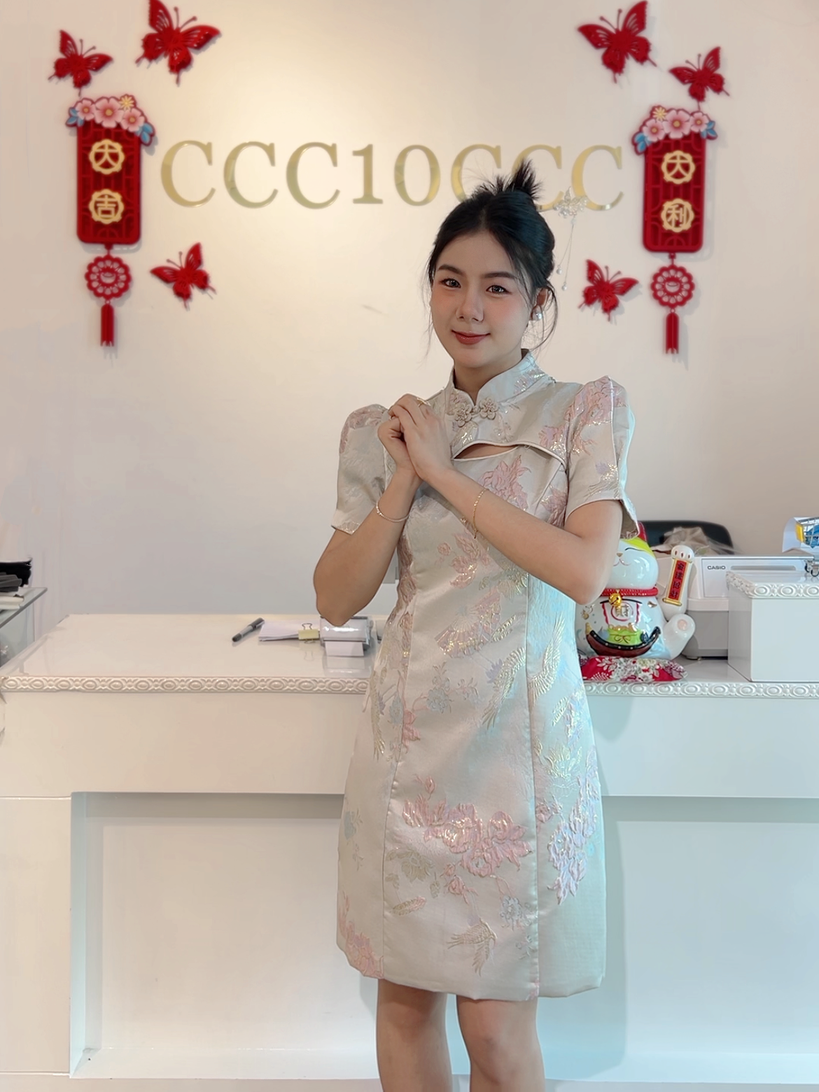 10198 仙鹤旗袍