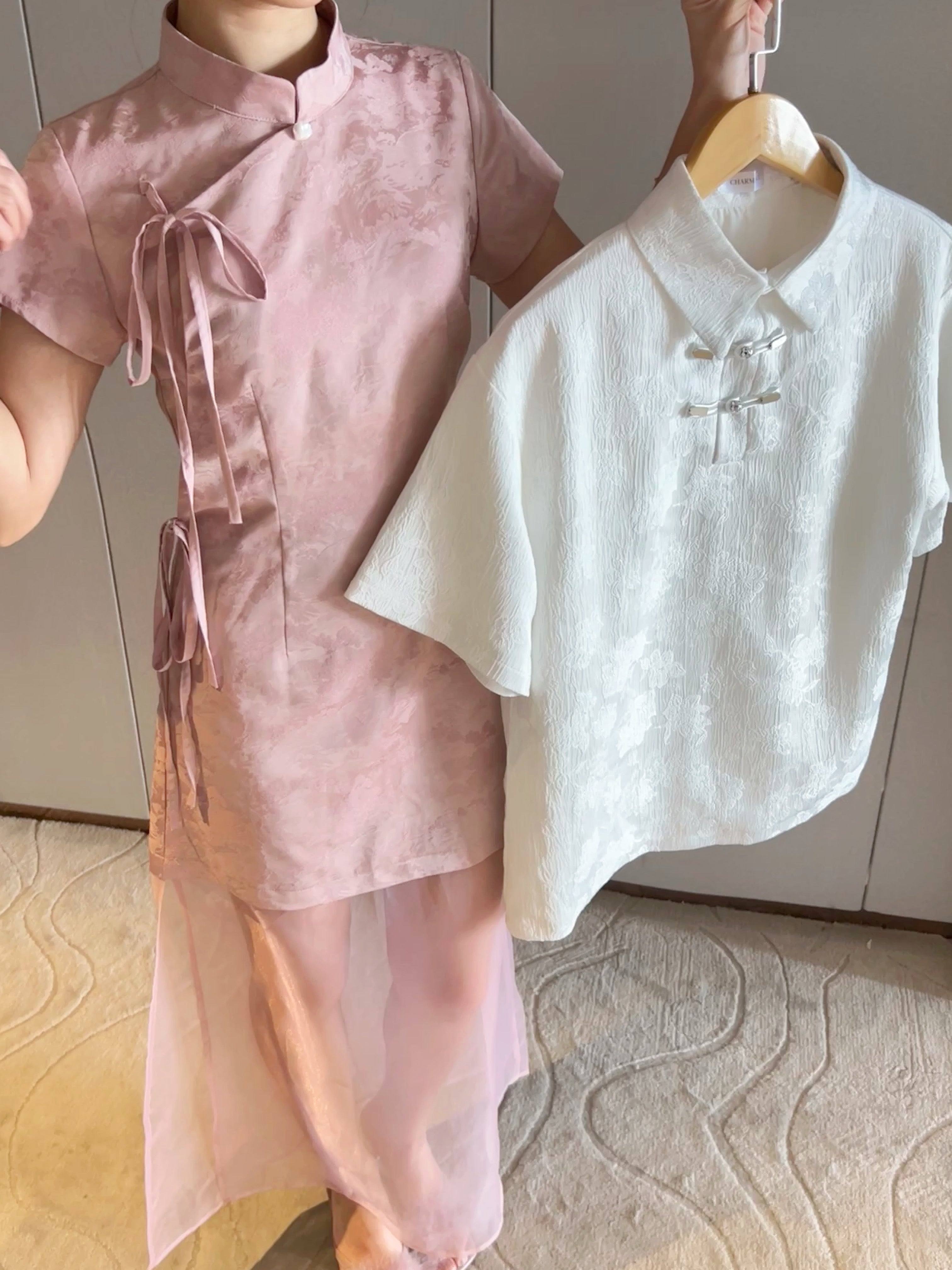 Moon Cheongsam 月🌙 (Blush Pink)