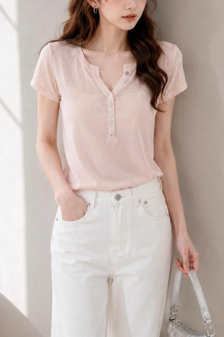 Soft Daily Henley Top