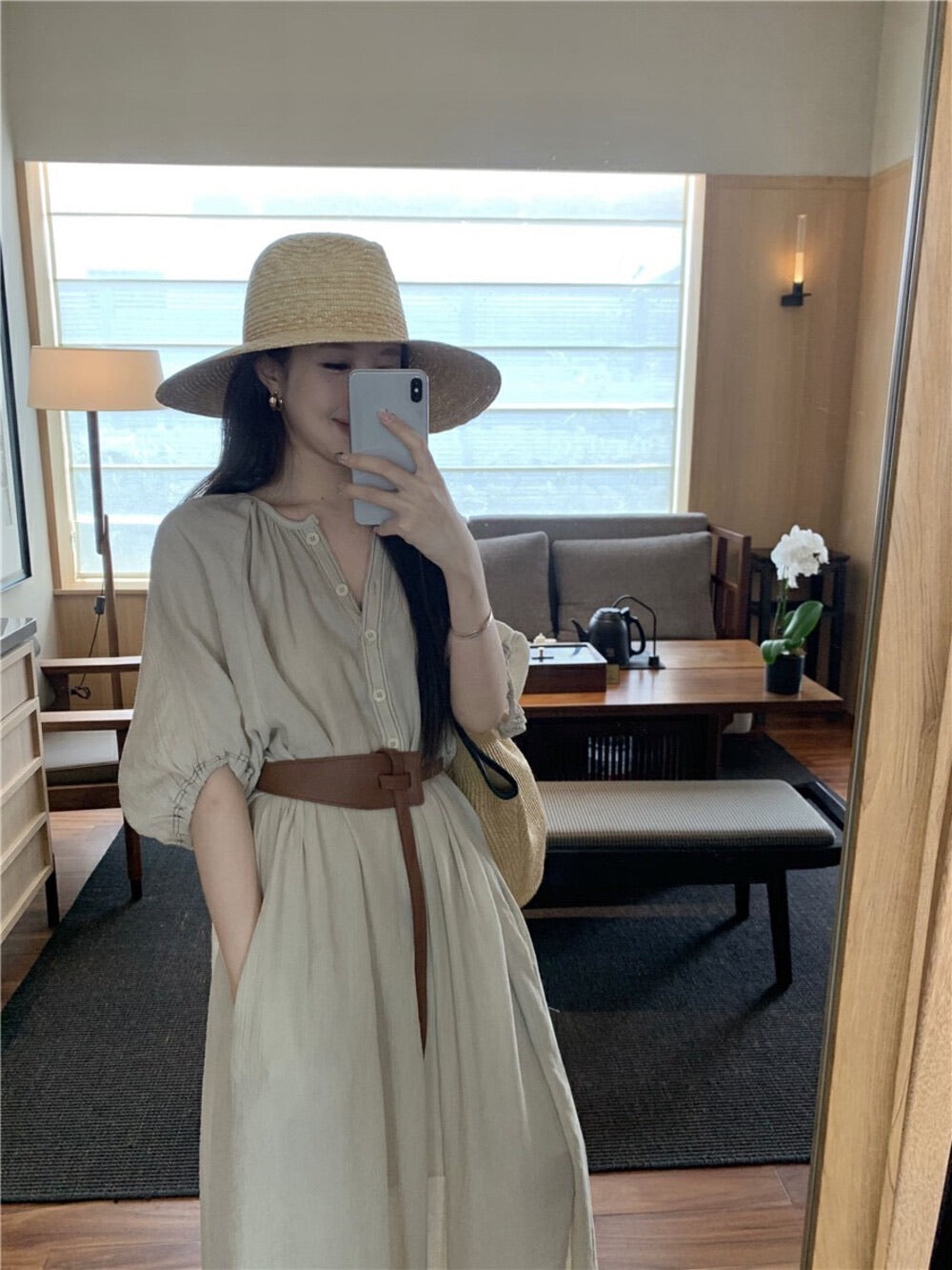 度假风气质款 Bella Dress (free belt)