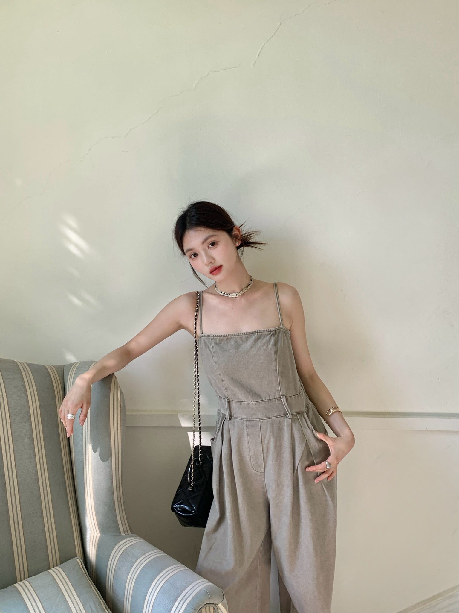𝘾𝙃𝘼𝙍𝙈𝙀 Seneca Jumpsuit(Grey)