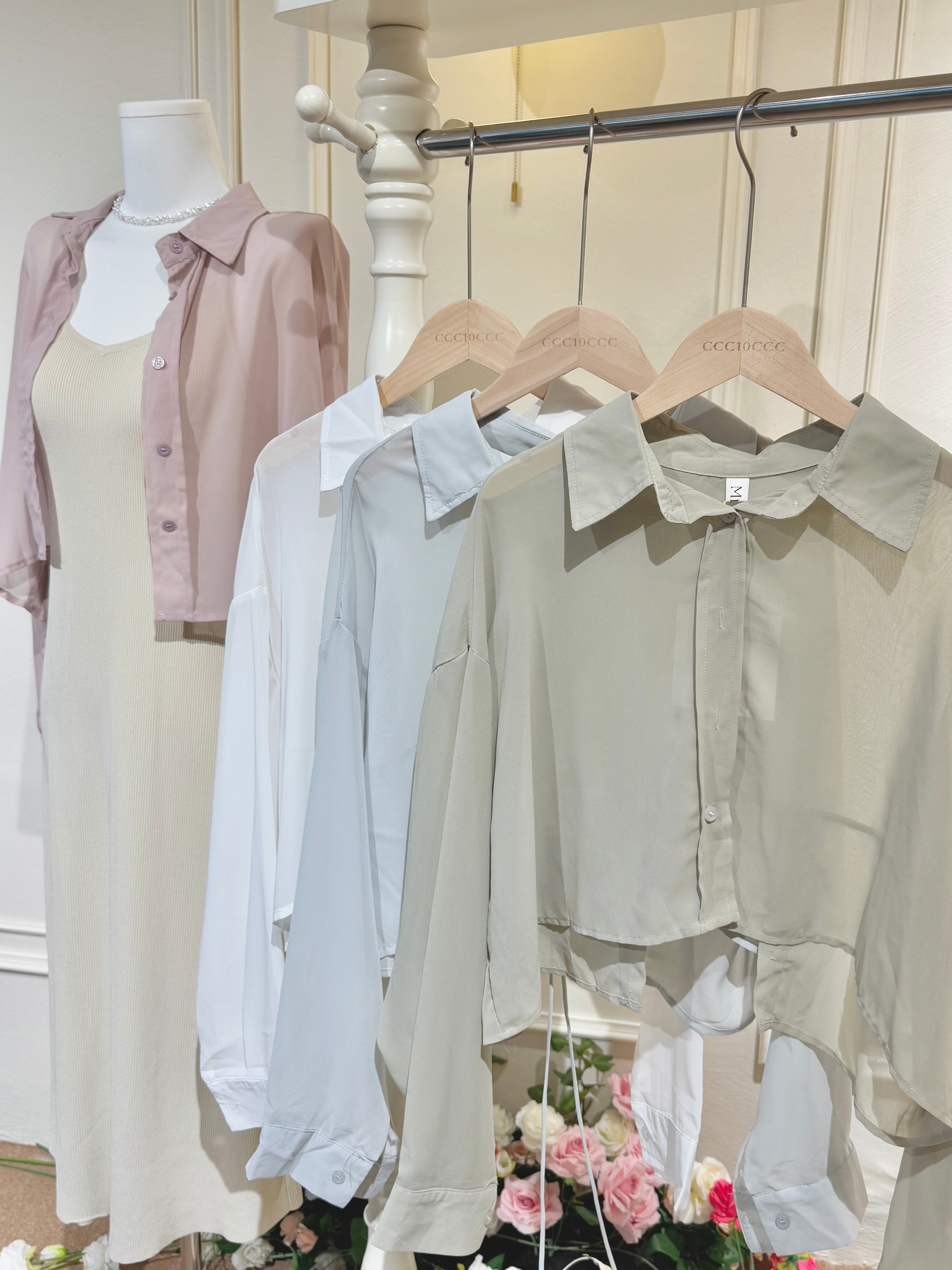 Gabrielle Cropped Long Shirt