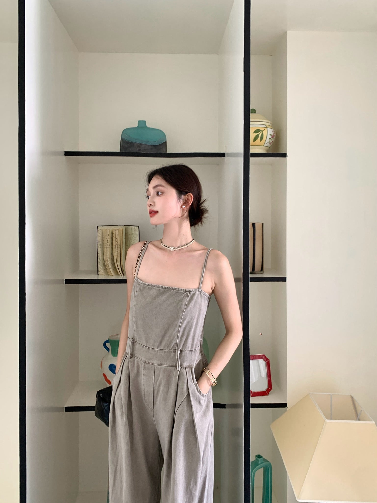 𝘾𝙃𝘼𝙍𝙈𝙀 Seneca Jumpsuit(Grey)