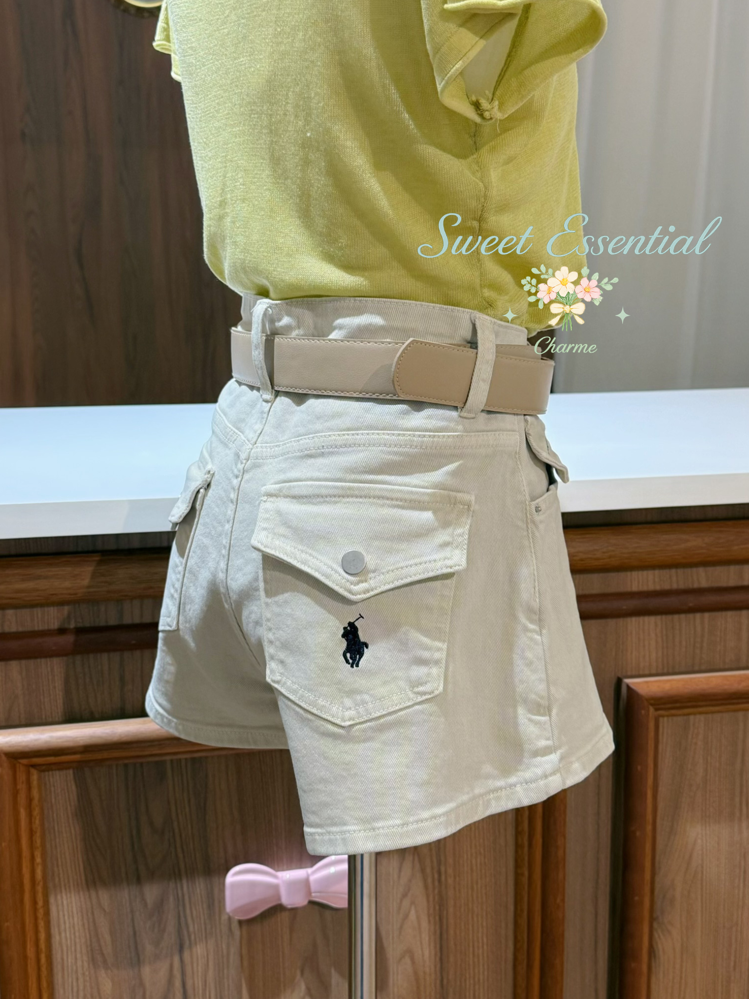 Denim skort with belt for women Malaysia