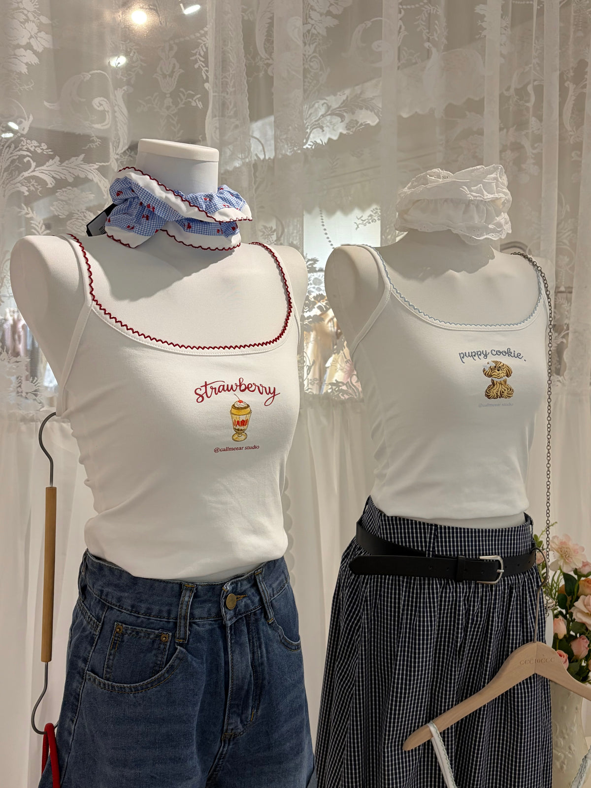 Callie Fruit Embroidery Cami Top