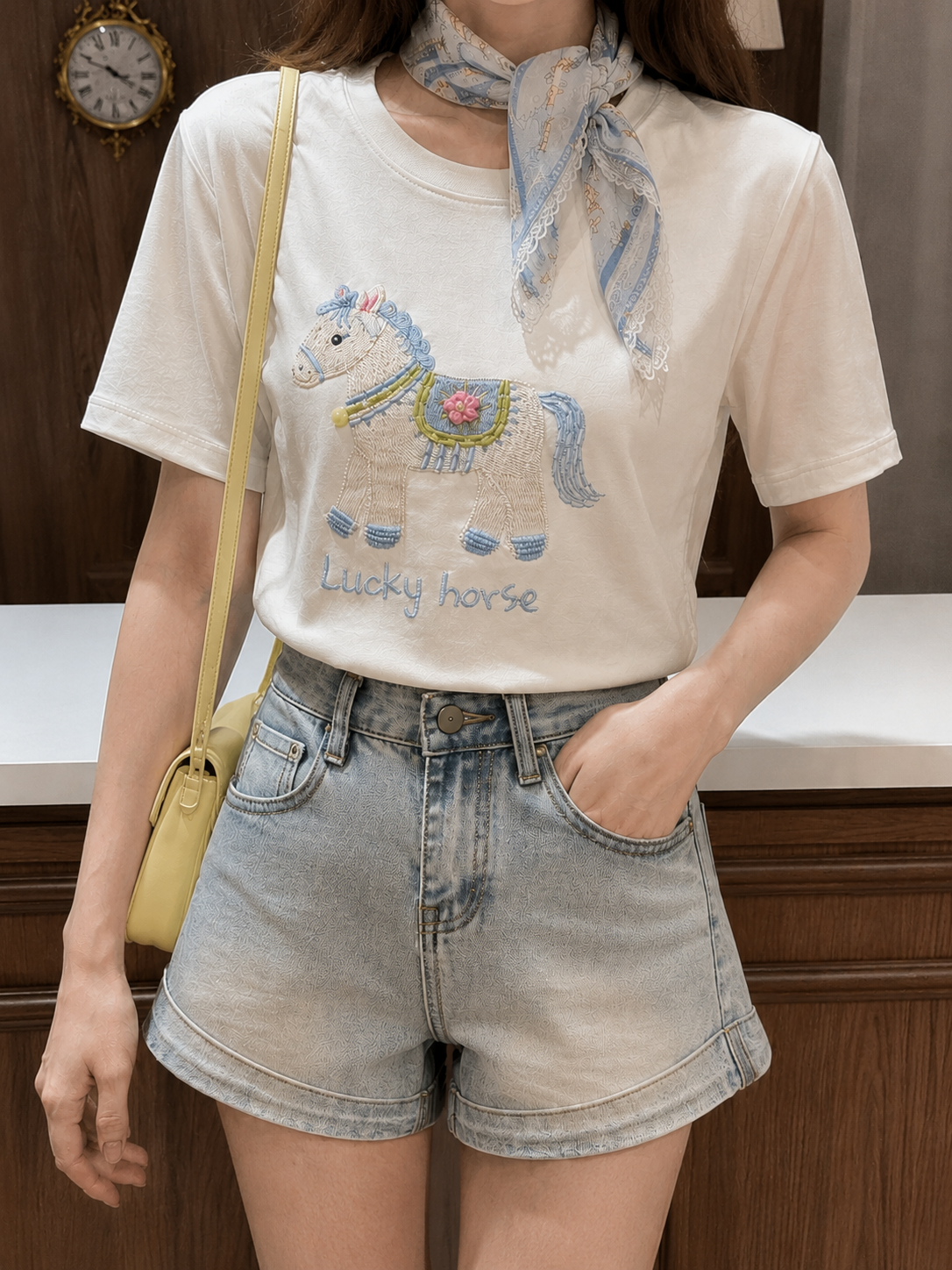 Clara Denim Shorts (Blue)