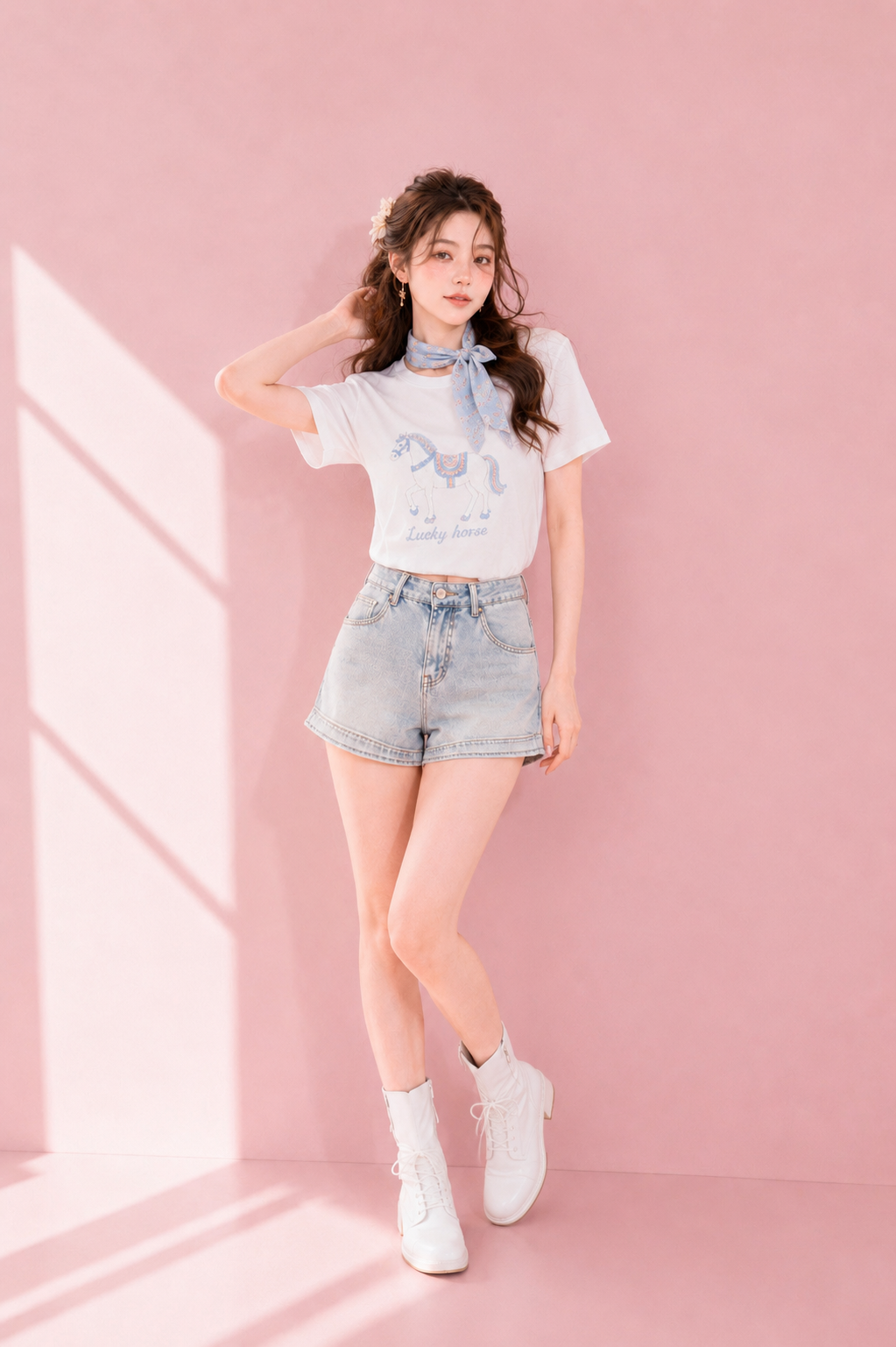 Clara Denim Shorts (Blue)