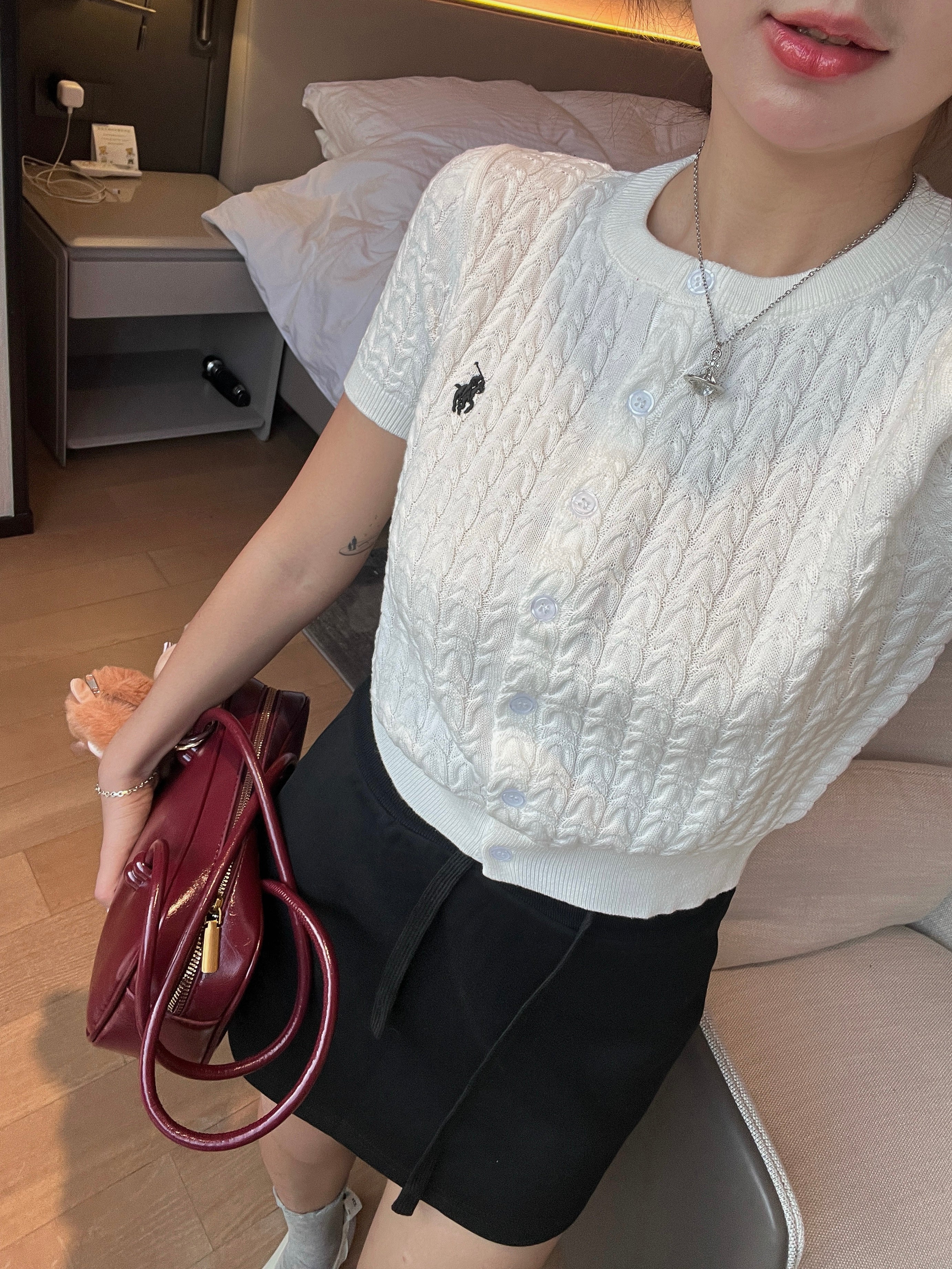 Sunny Polo Knit Top