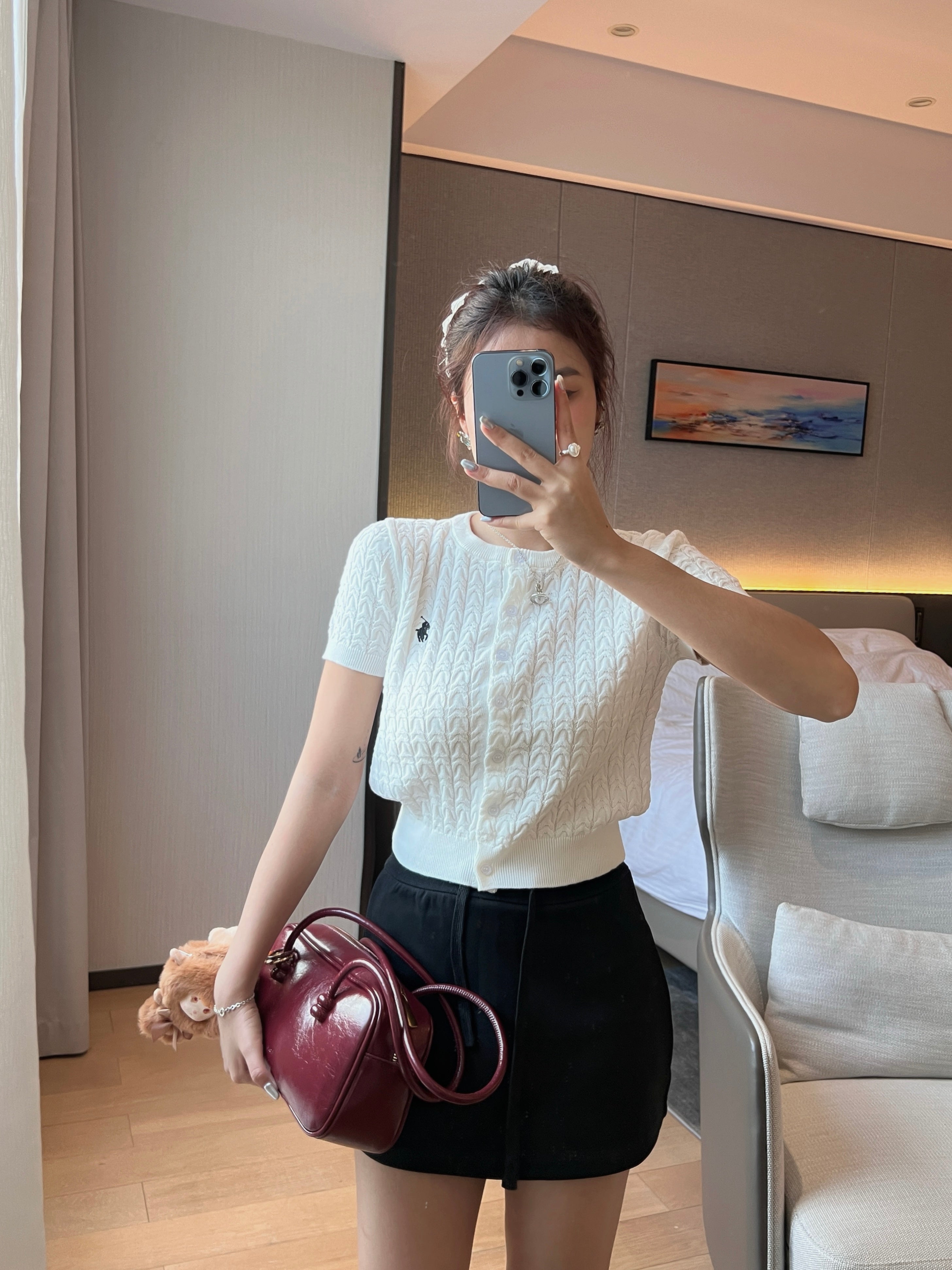 Sunny Polo Knit Top
