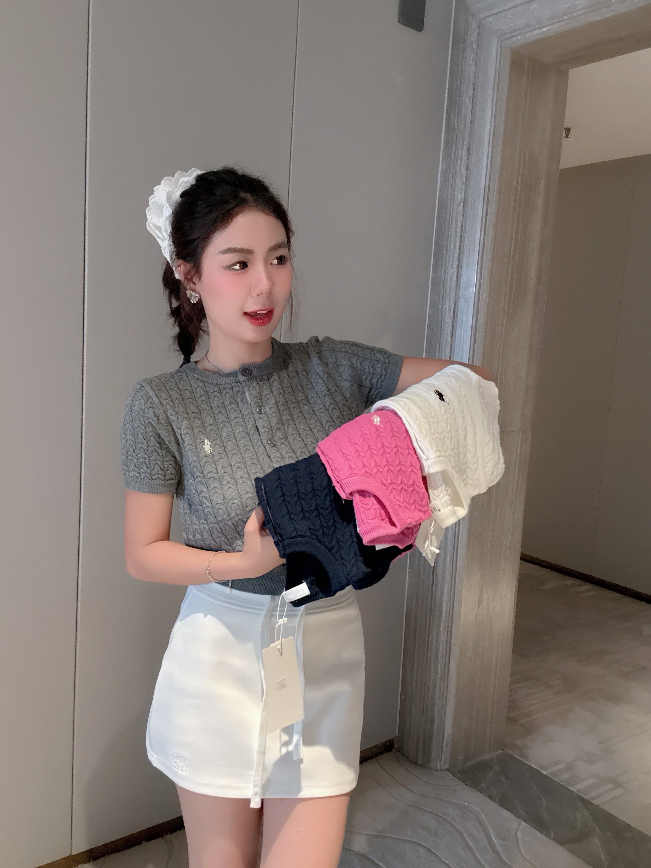 Sunny Polo Knit Top