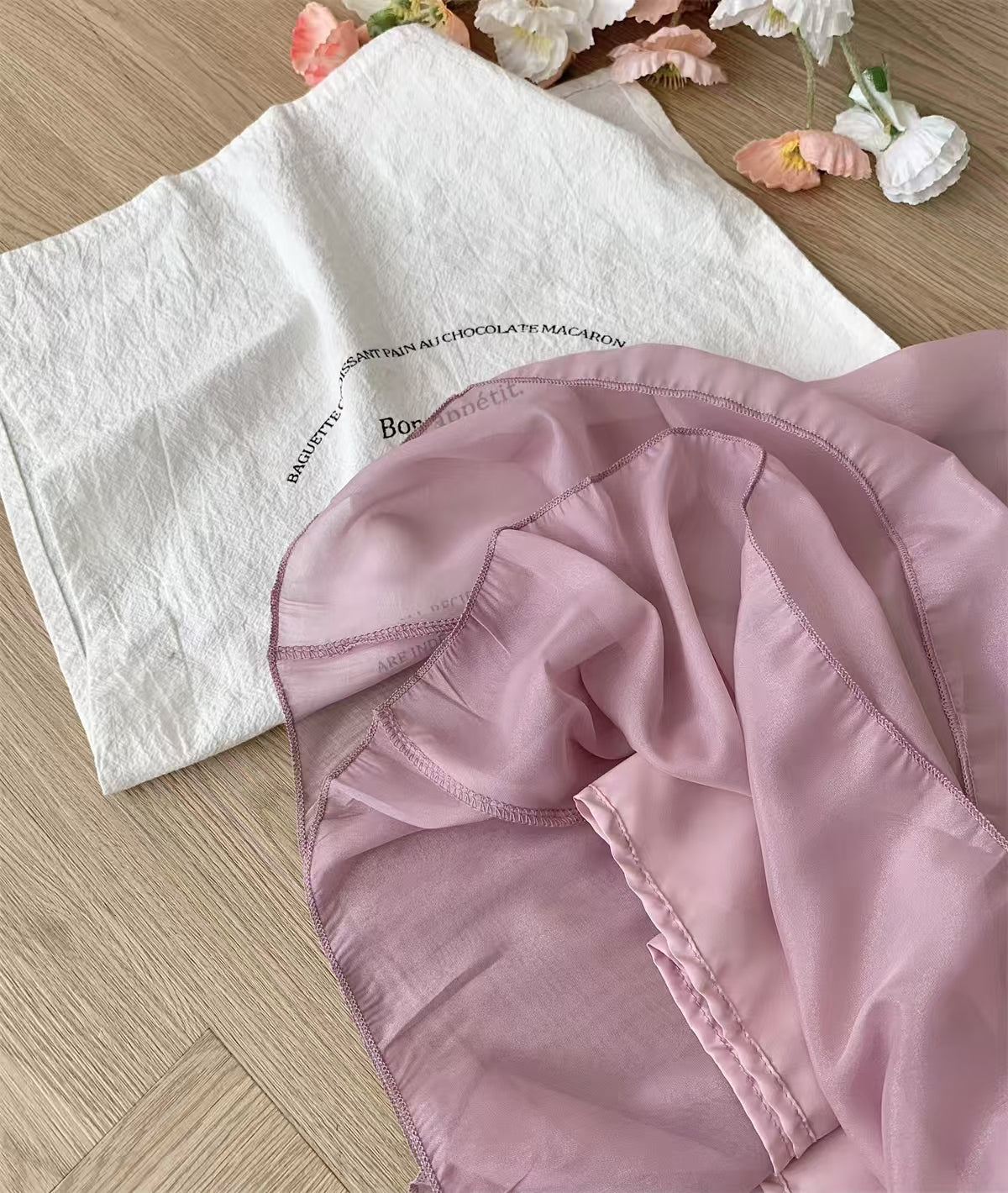 Sandy Dress雪纺一字领