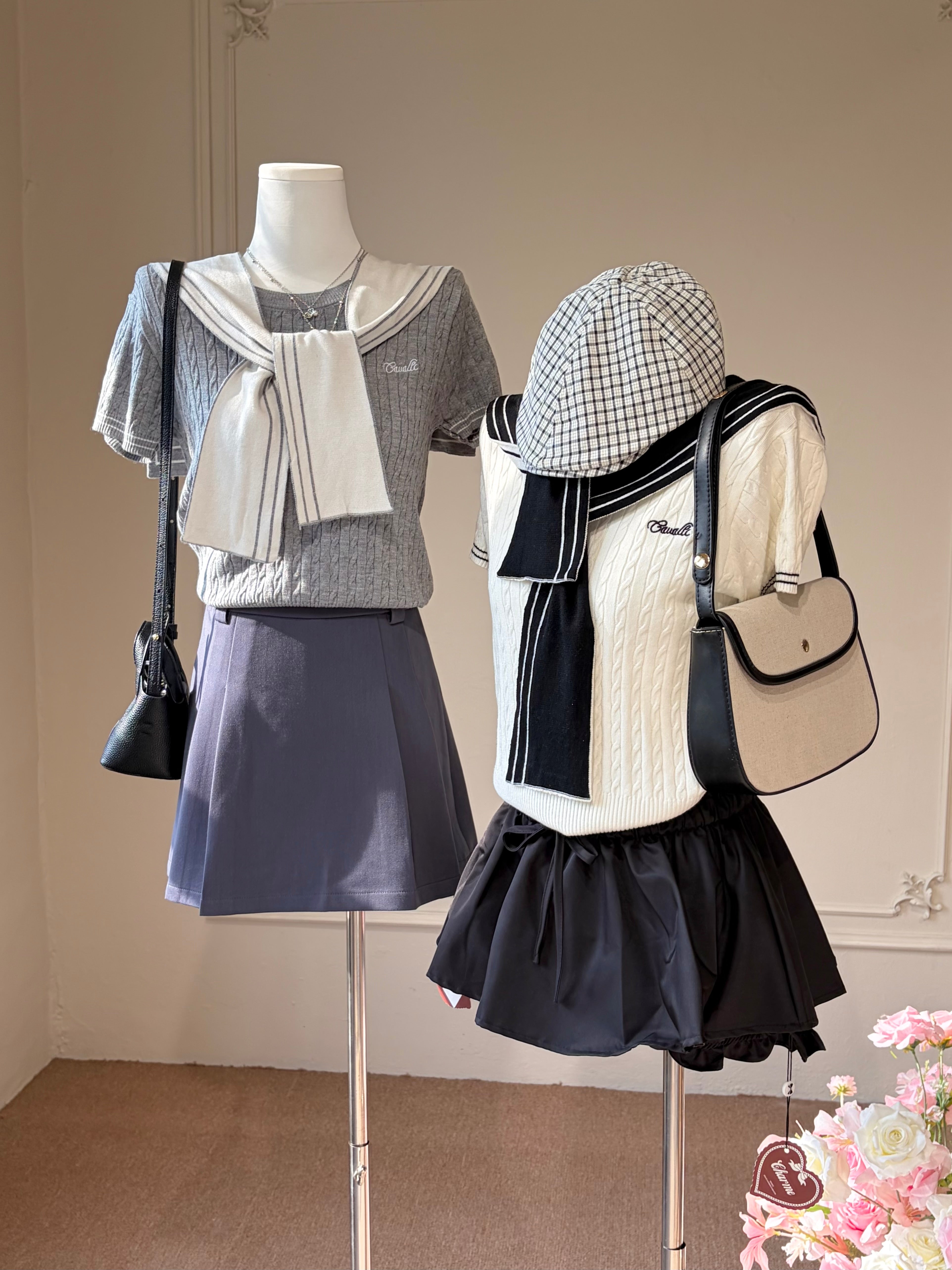 SAILOR SCARF KNIT TOP