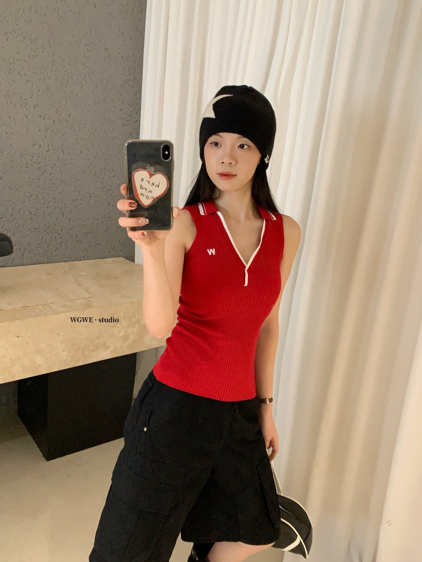 W8599 美式撞色Polo上衣