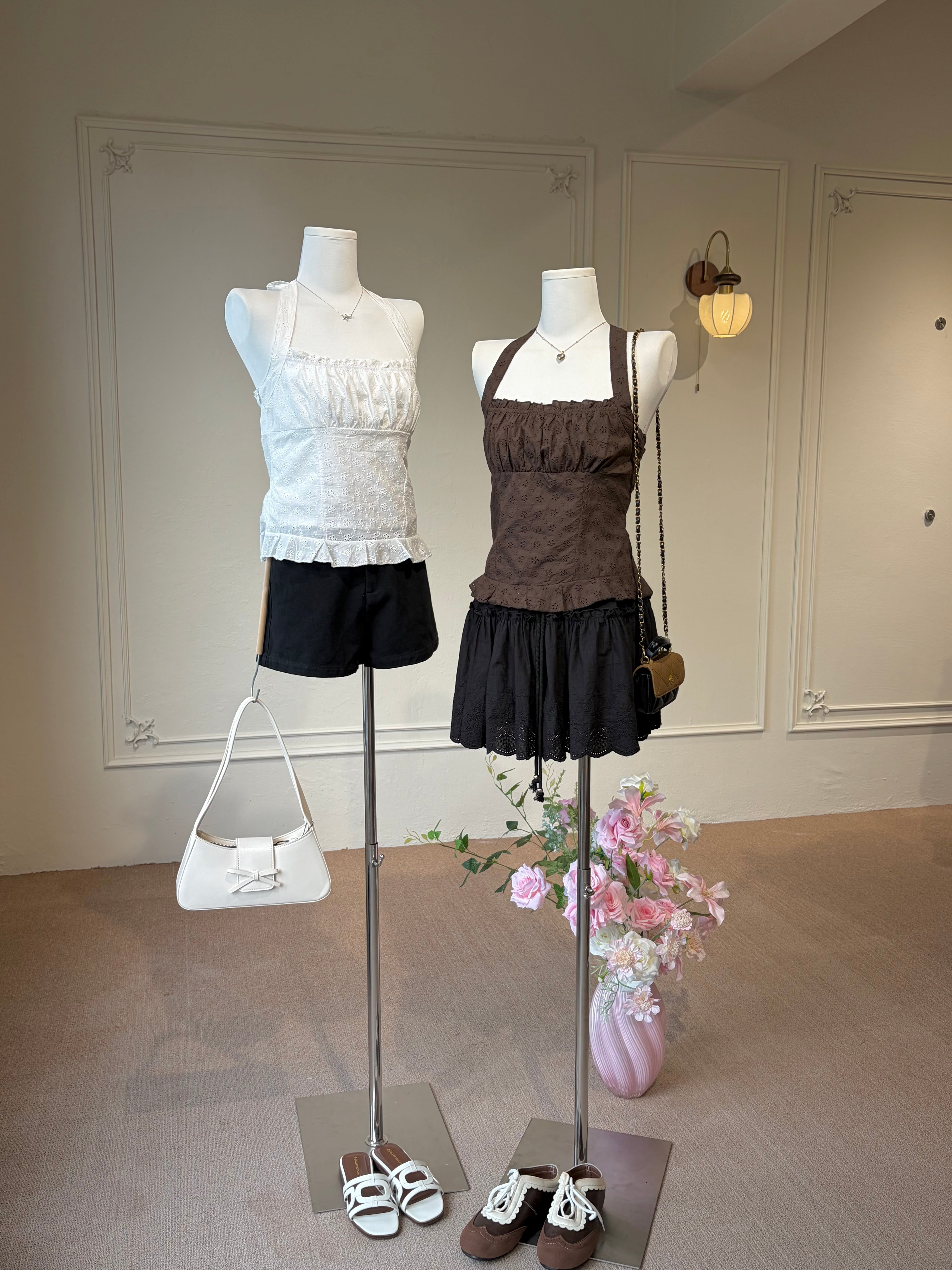 LACE HALTER TOP