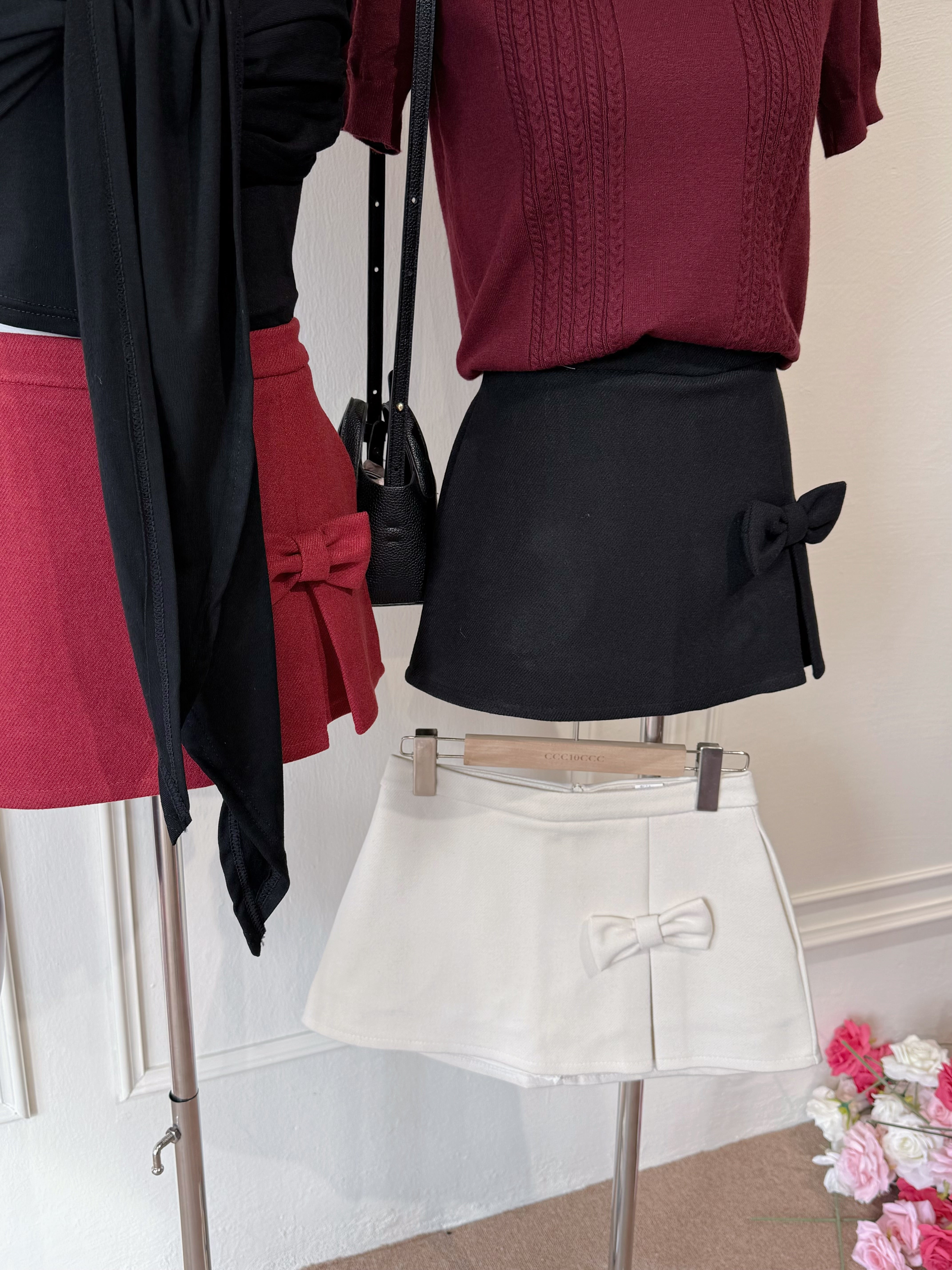 Bow Skirt （毛呢面料）(Preorder)