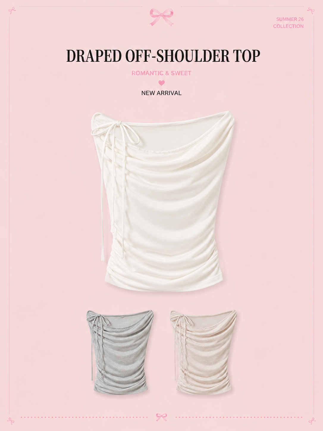 Draped Off-shoulder Top