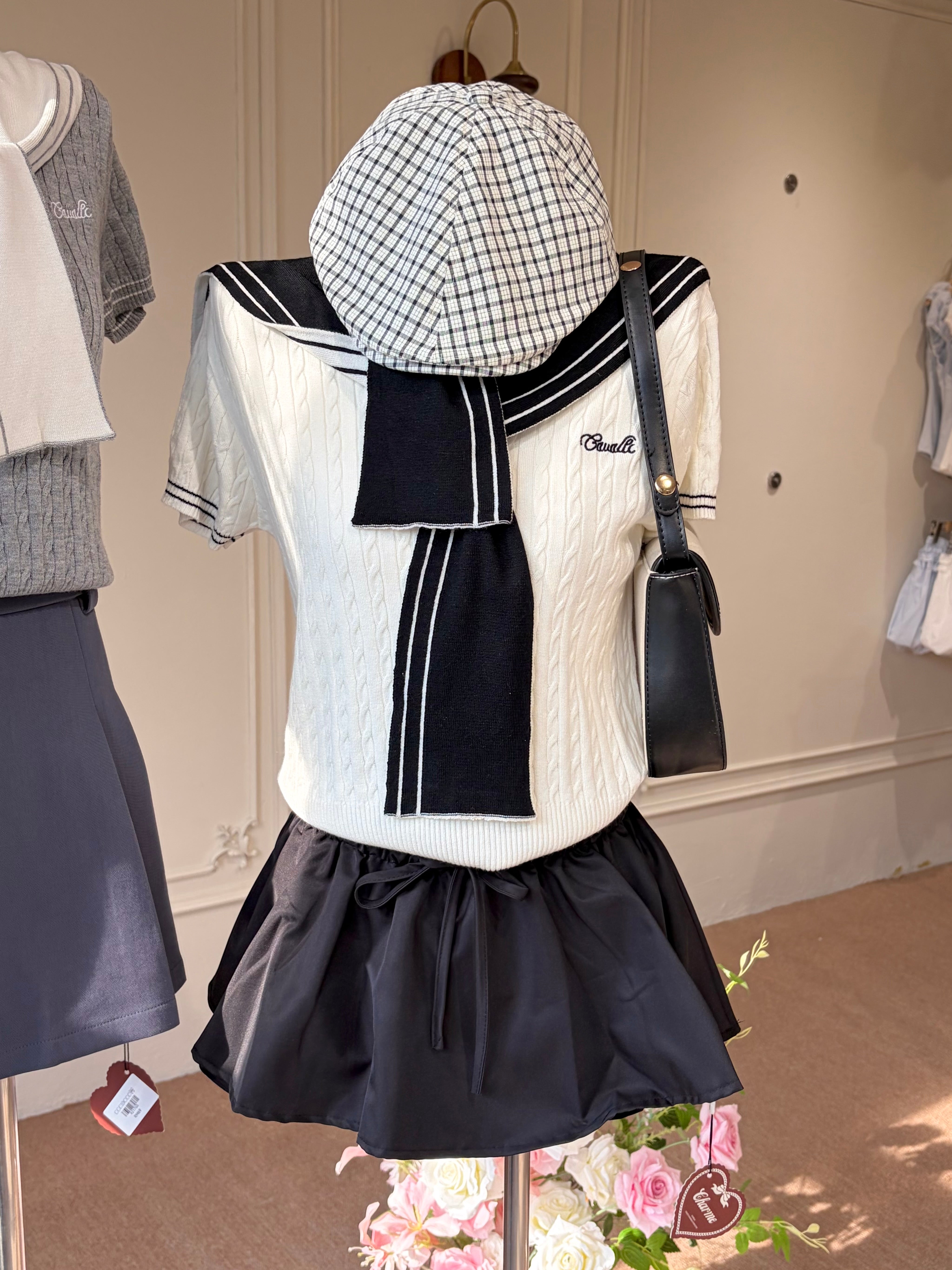 SAILOR SCARF KNIT TOP