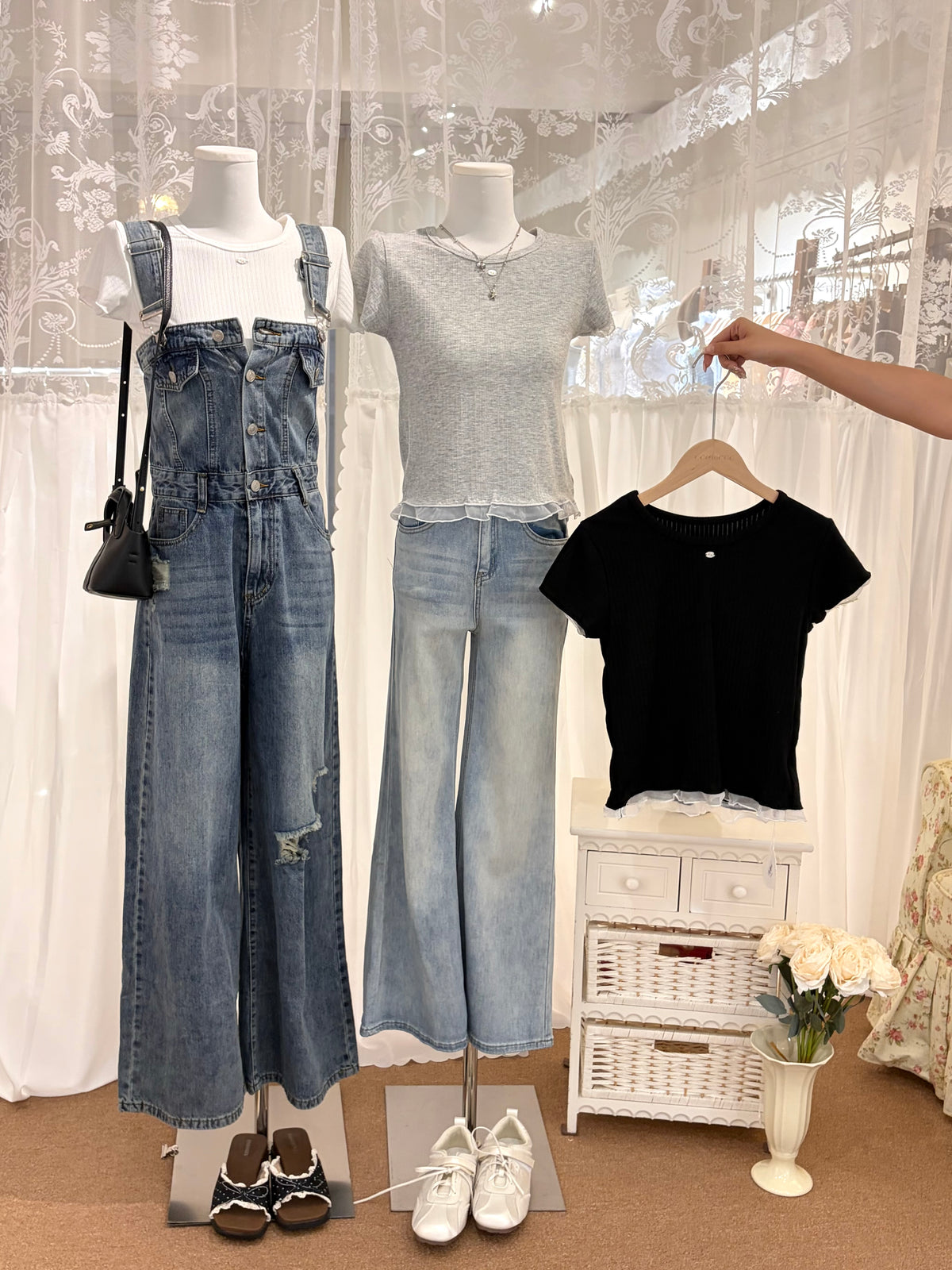 Lara Ruffle Ribbed Tee