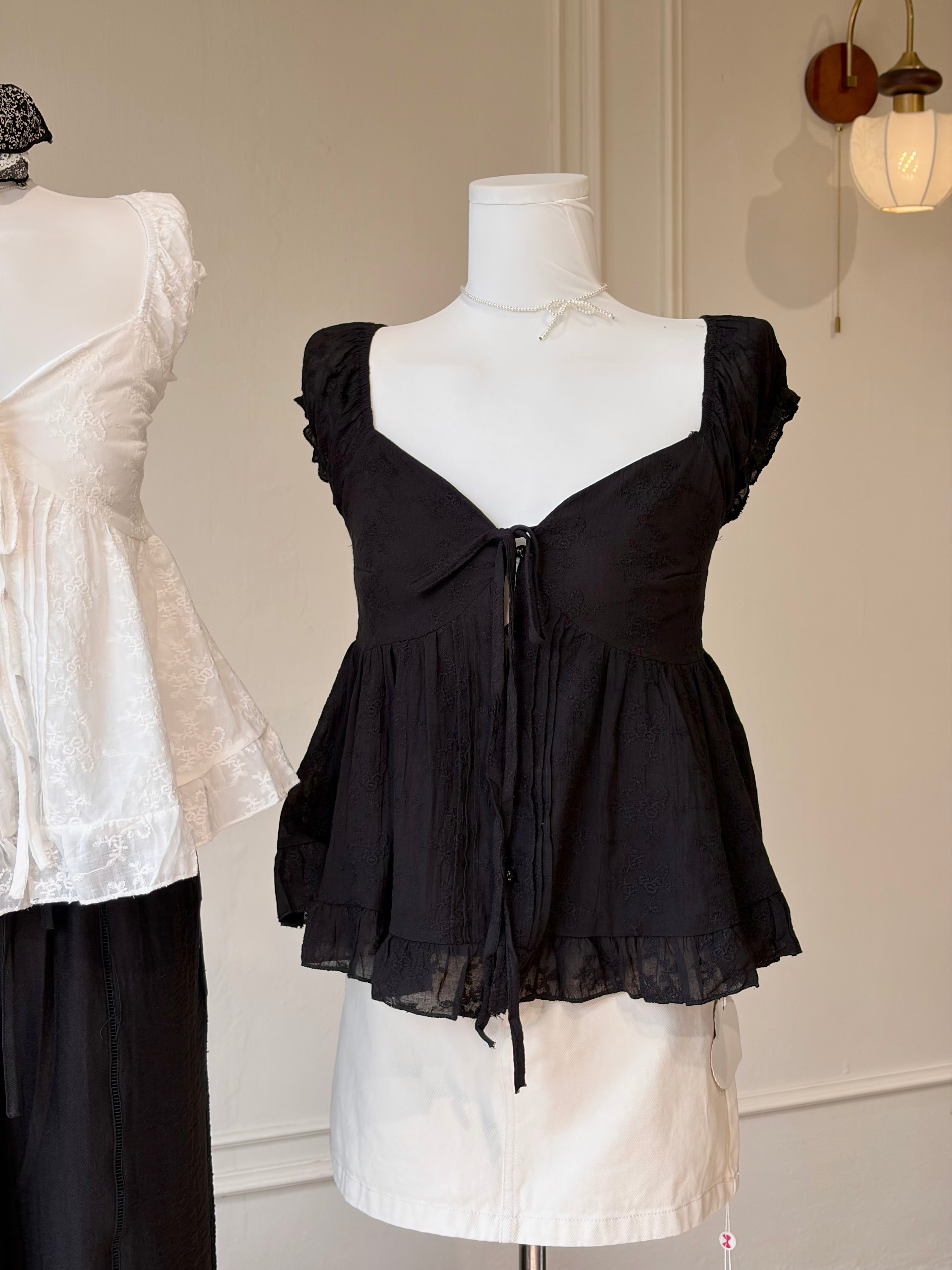 Cara Lace Babydoll Top