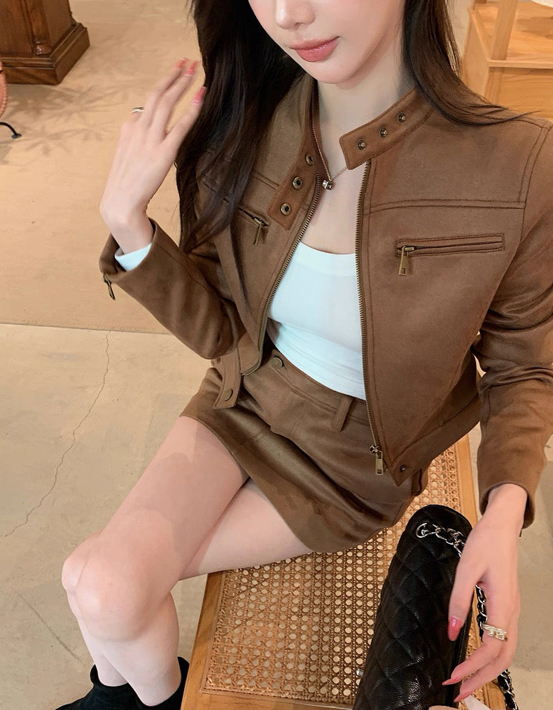 Janelle Set 麂皮面料