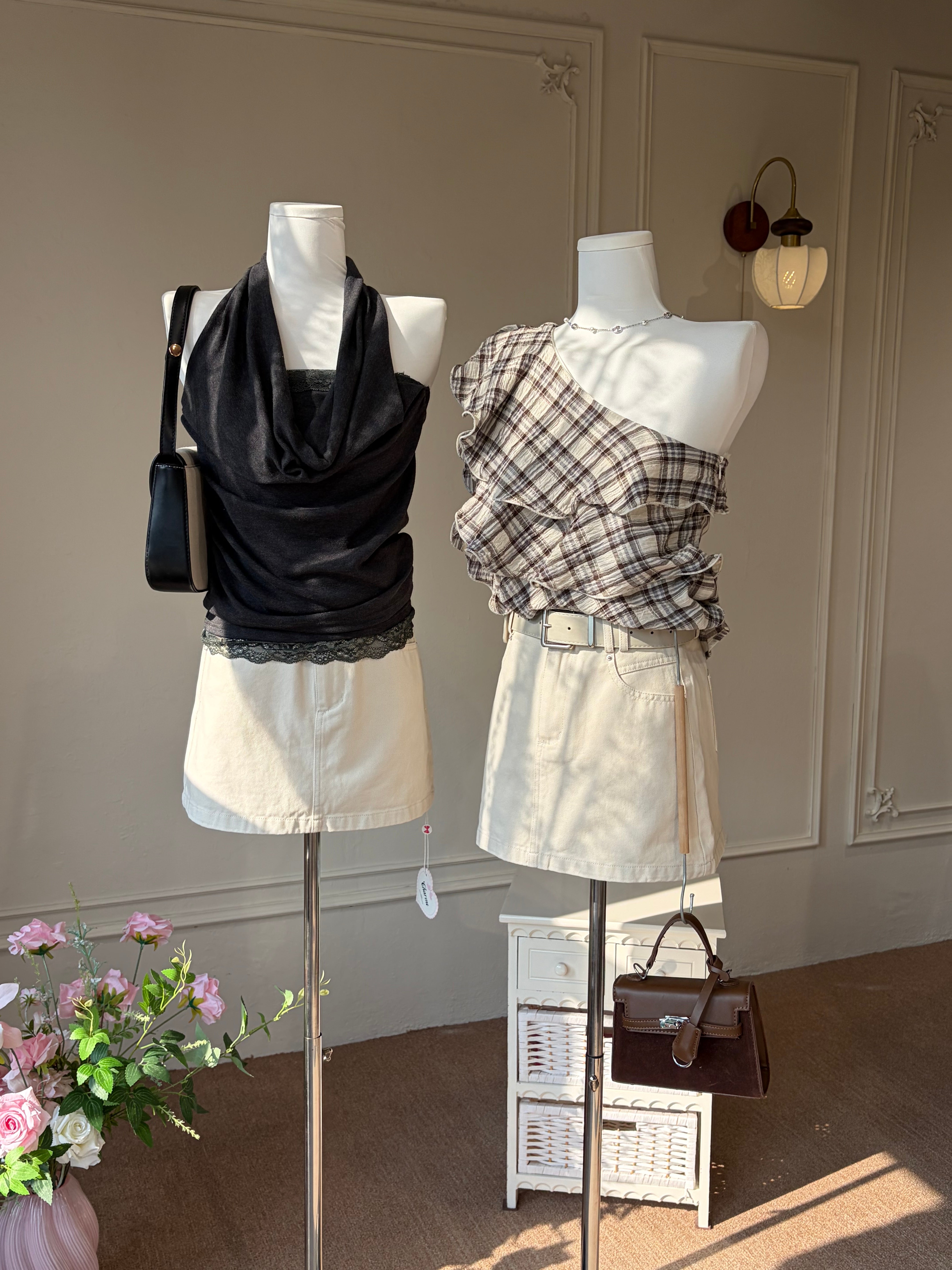 Belle’s Denim Mini Skirt (with Belt)