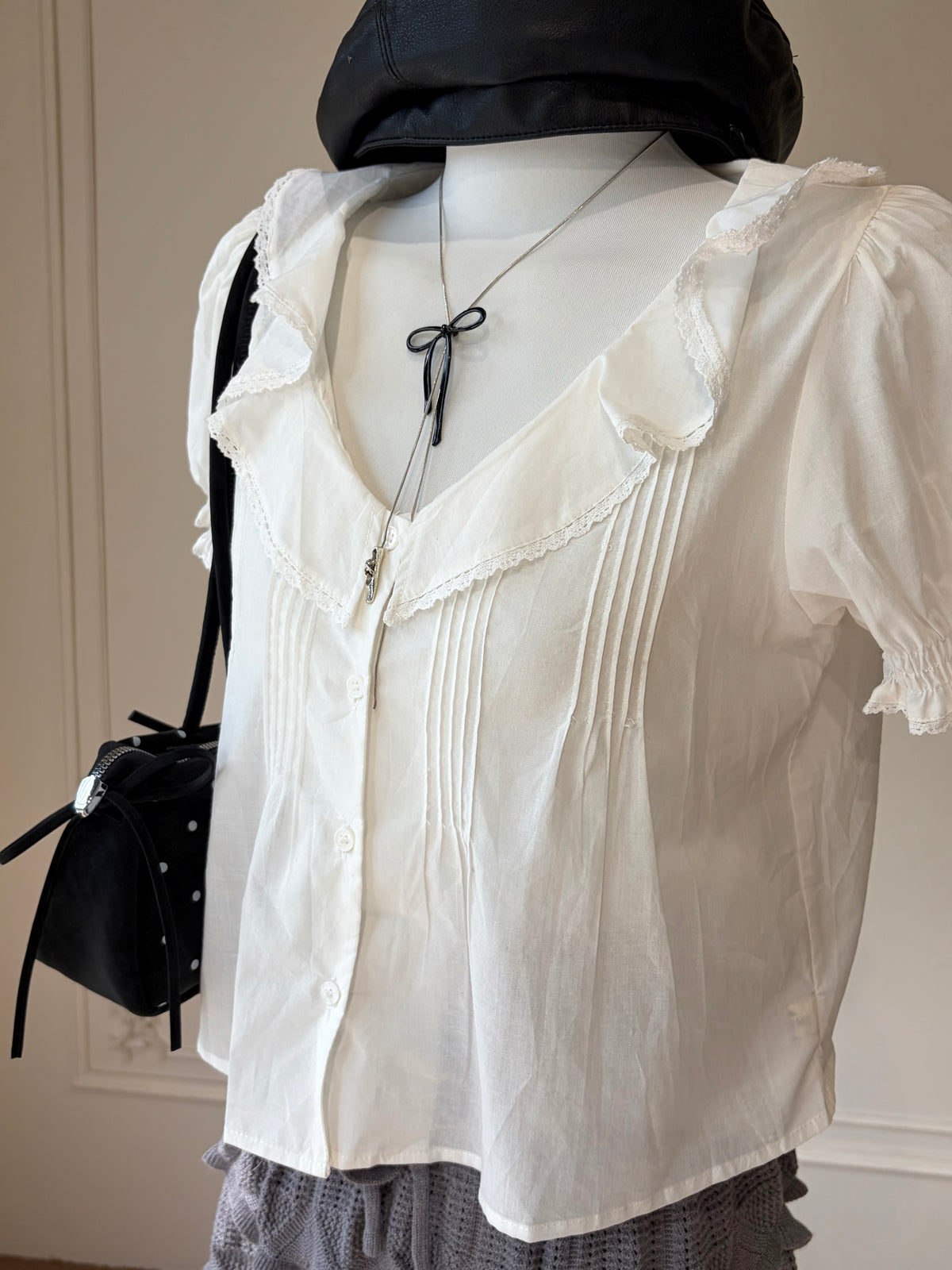Elise Ruffle Collar Blouse