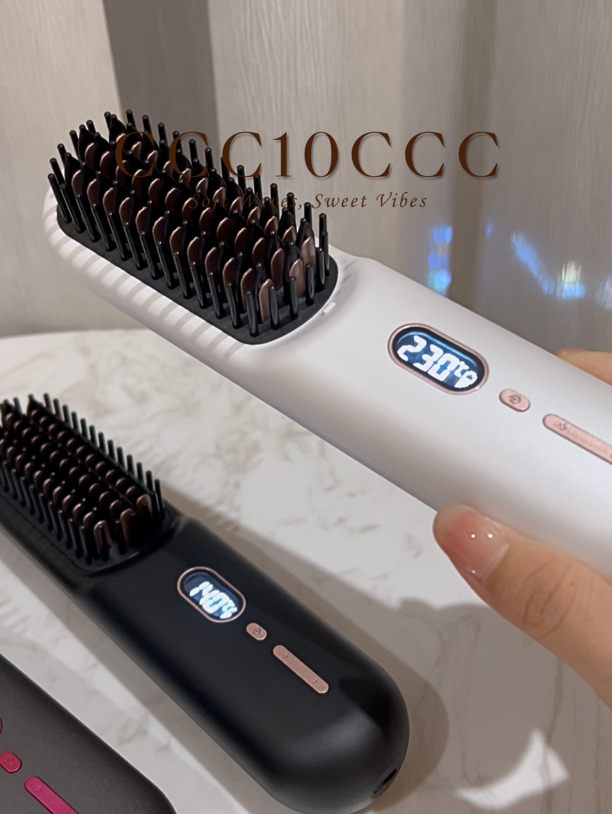 负离子无线发梳 充电款！